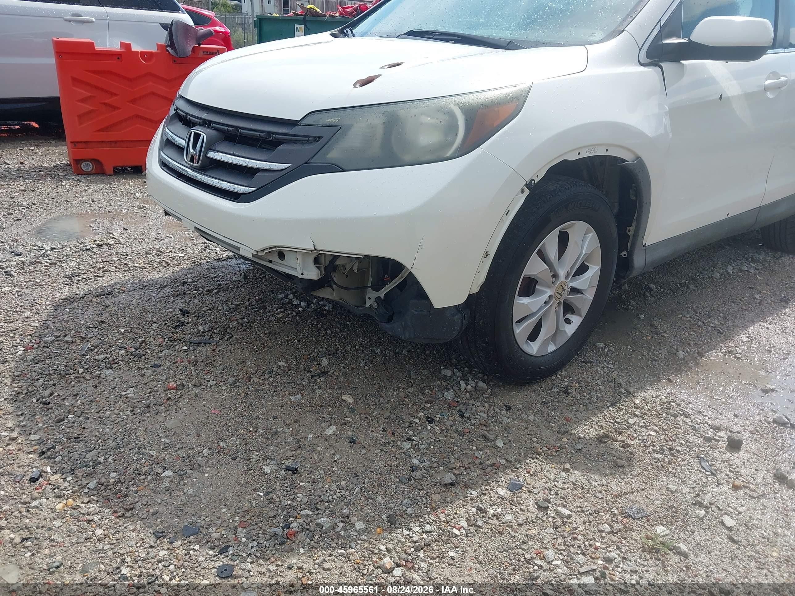 2013 Honda Cr-v Ex-l Белый vin: 5J6RM3H74DL022838