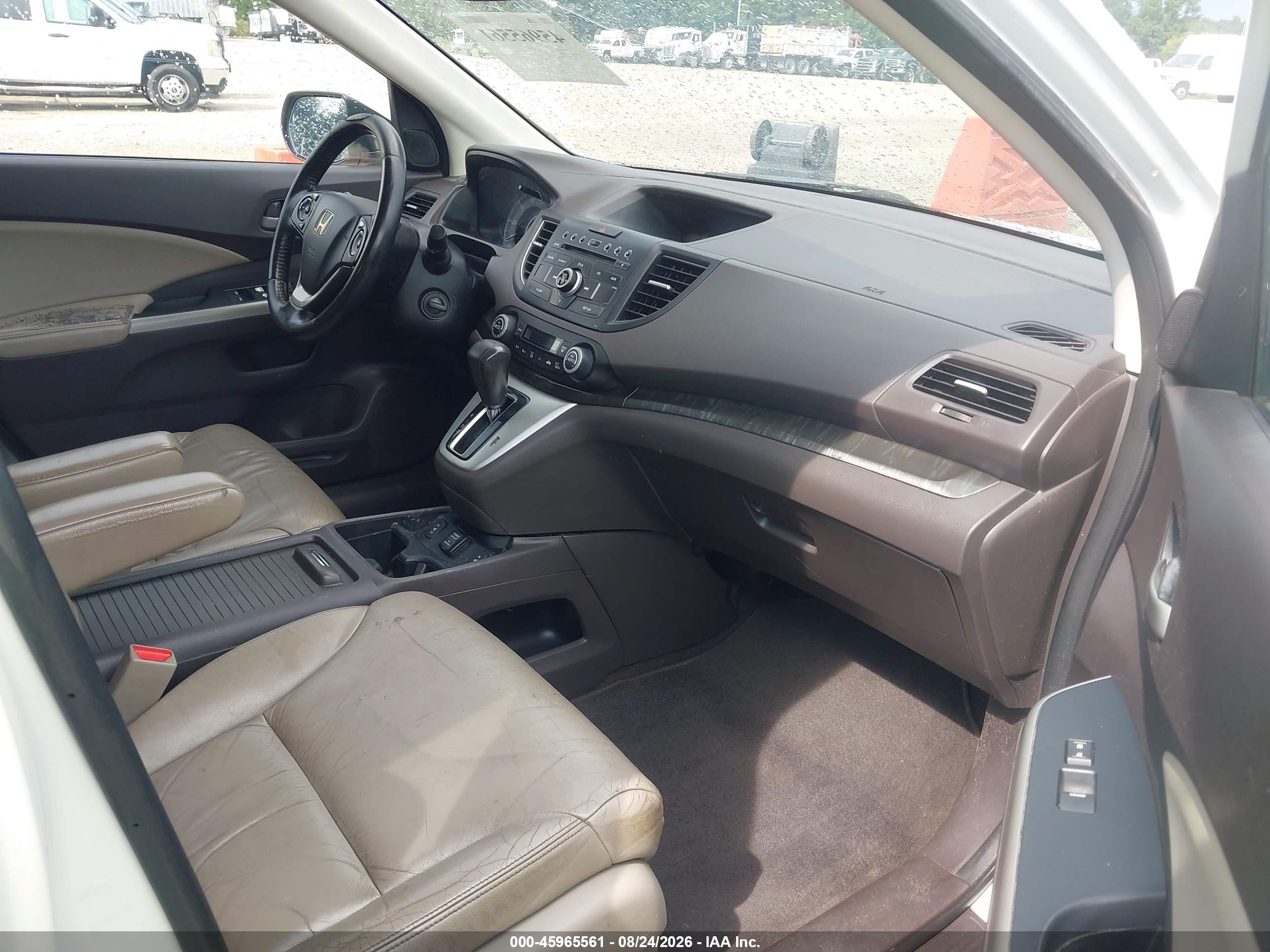 2013 Honda Cr-v Ex-l Белый vin: 5J6RM3H74DL022838