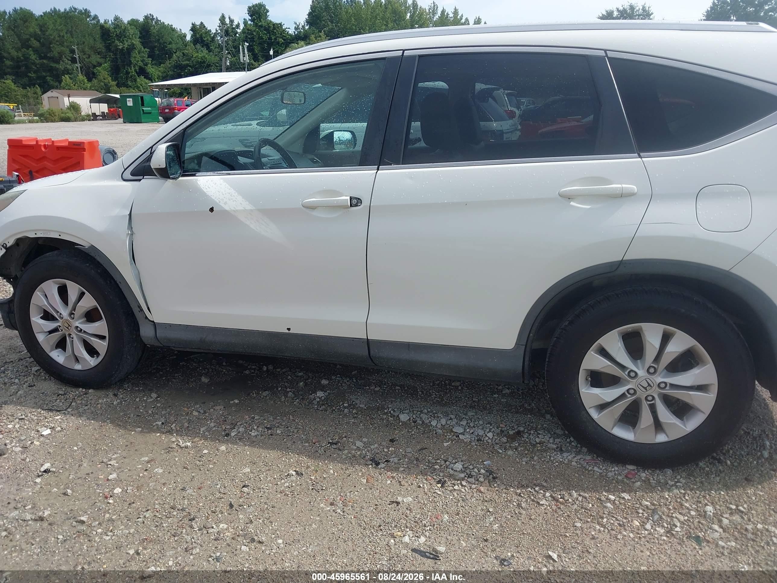 2013 Honda Cr-v Ex-l Белый vin: 5J6RM3H74DL022838