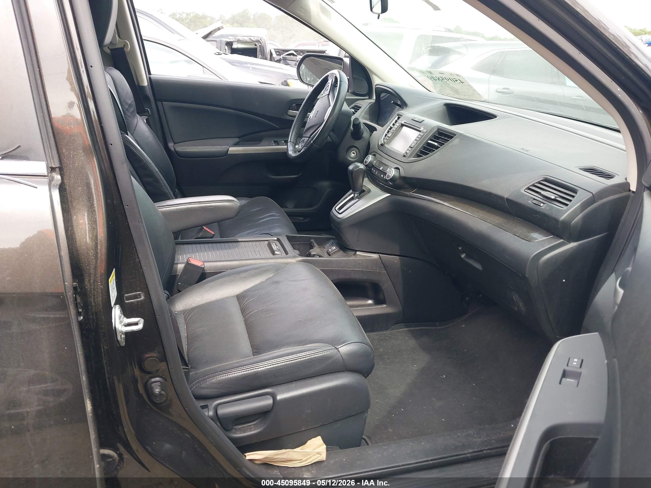 2013 Honda Cr-v Ex-l Black vin: 5J6RM3H74DL045892