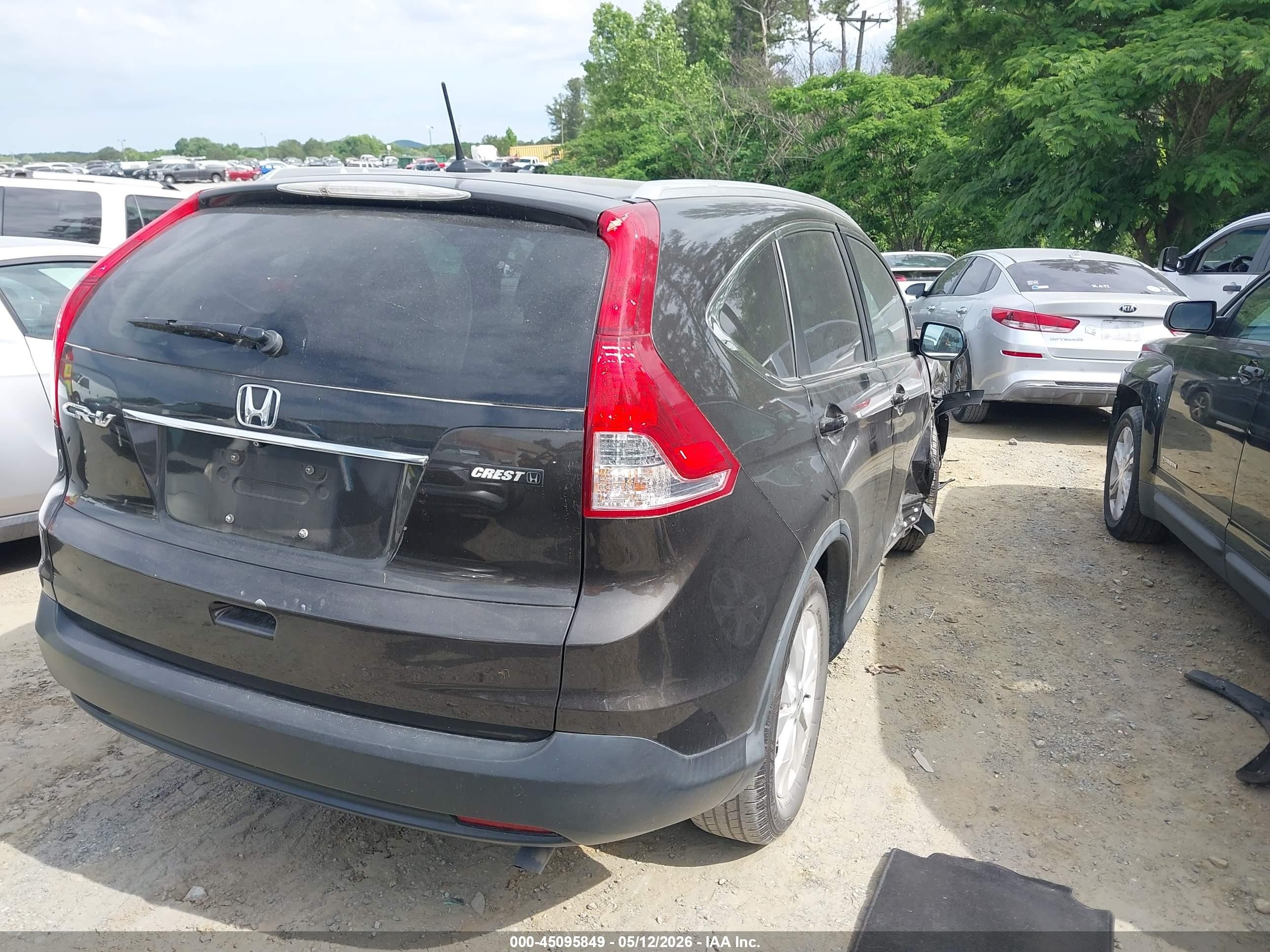 2013 Honda Cr-v Ex-l Black vin: 5J6RM3H74DL045892