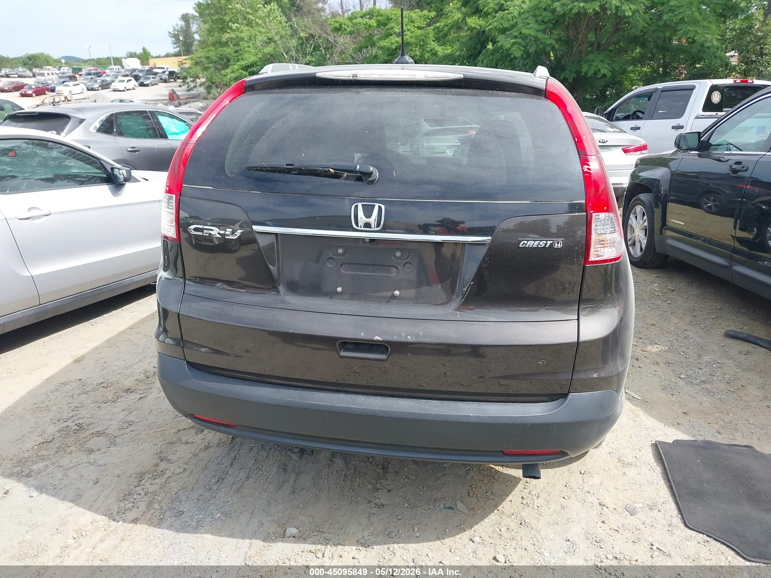 2013 Honda Cr-v Ex-l Black vin: 5J6RM3H74DL045892