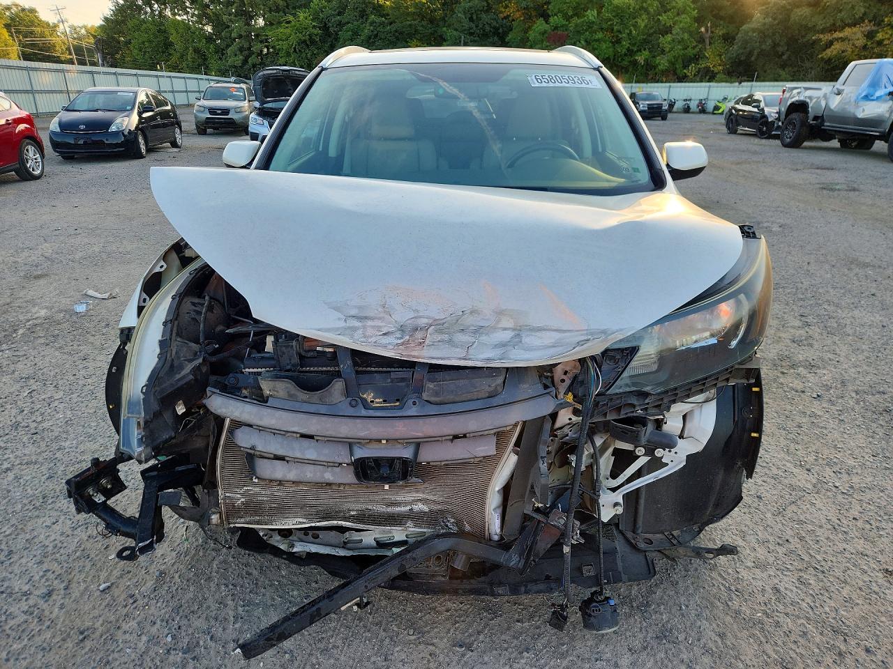 2014 Honda Cr-v Exl White vin: 5J6RM3H74EL022162