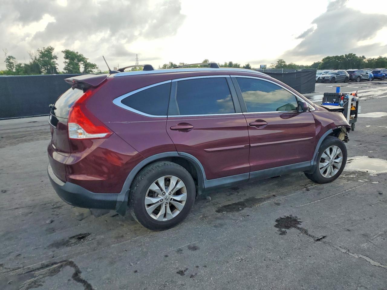 2014 Honda Cr-v Exl Burgundy vin: 5J6RM3H74EL023022