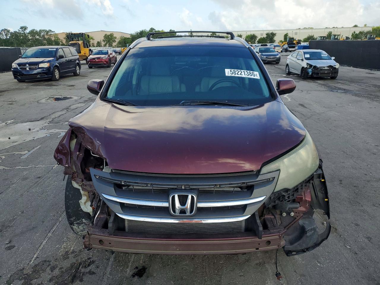 2014 Honda Cr-v Exl Burgundy vin: 5J6RM3H74EL023022