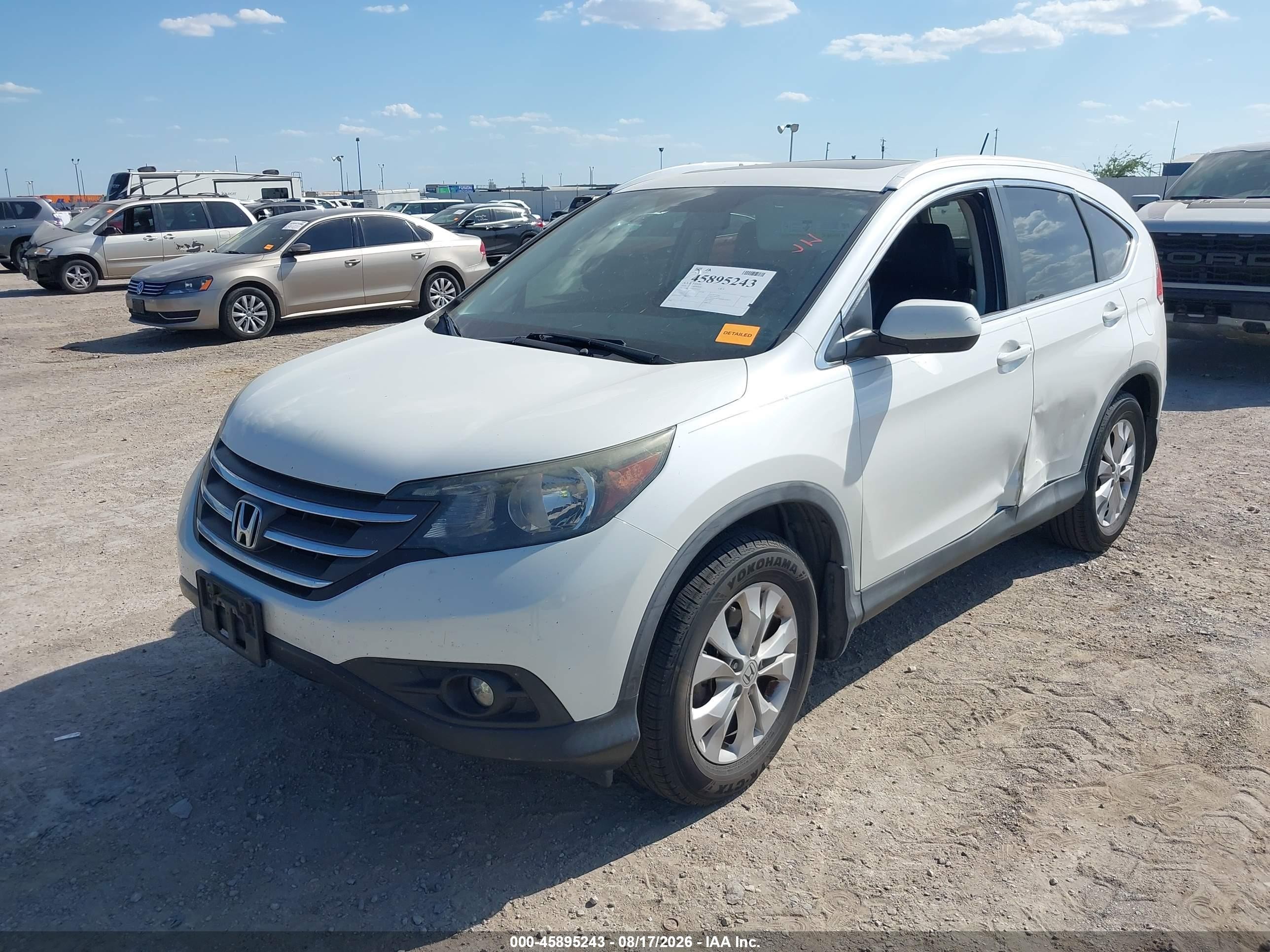 2014 Honda Cr-v Ex-l Белый vin: 5J6RM3H74EL026874