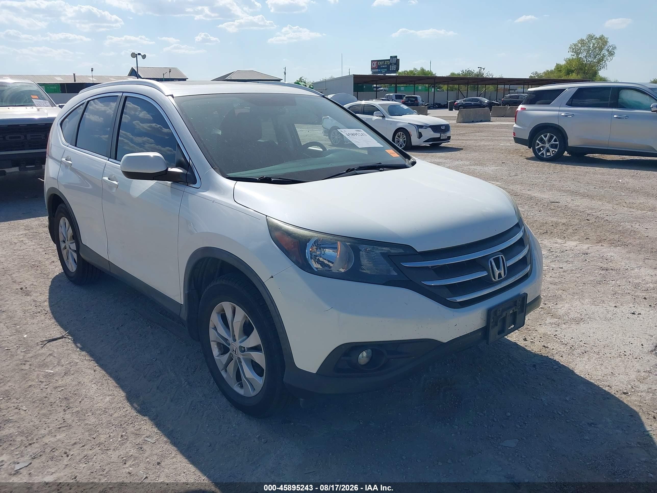 2014 Honda Cr-v Ex-l White vin: 5J6RM3H74EL026874