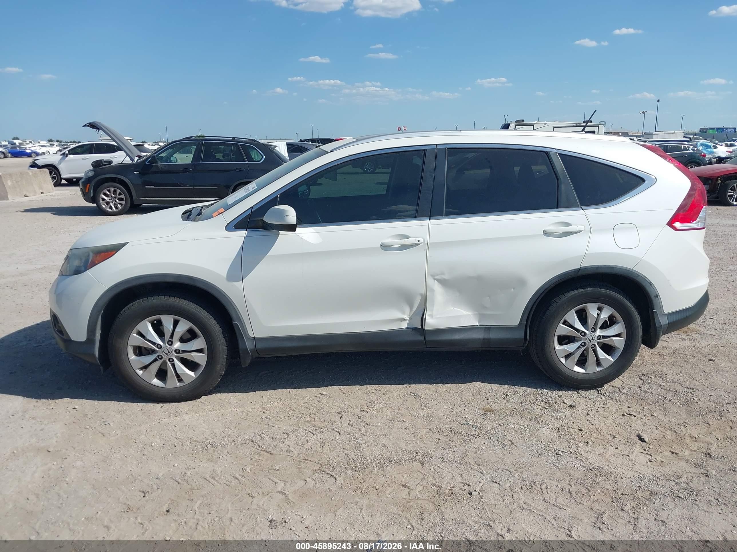 2014 Honda Cr-v Ex-l Белый vin: 5J6RM3H74EL026874