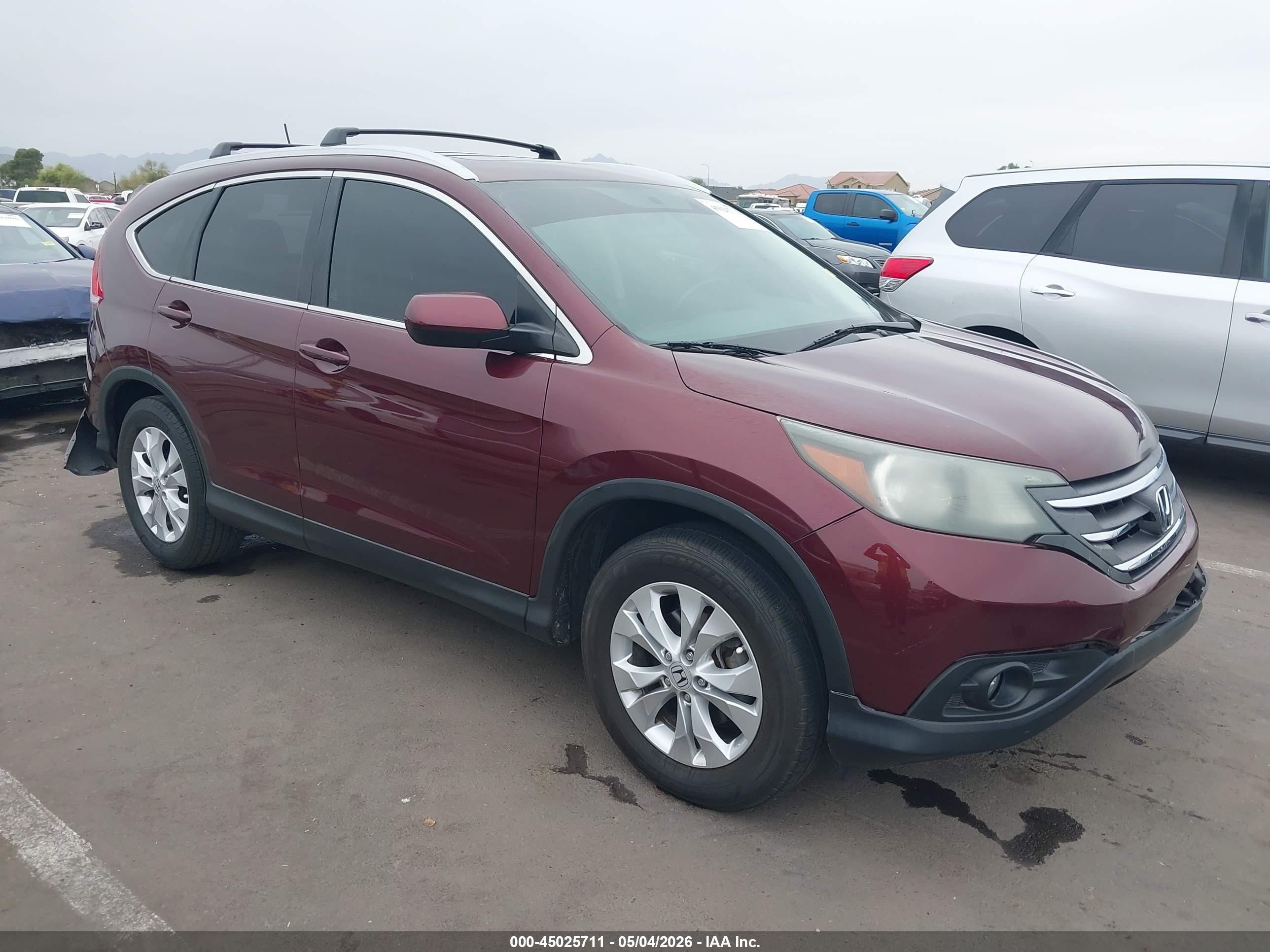 2012 Honda Cr-v Ex-l Maroon vin: 5J6RM3H75CL010261