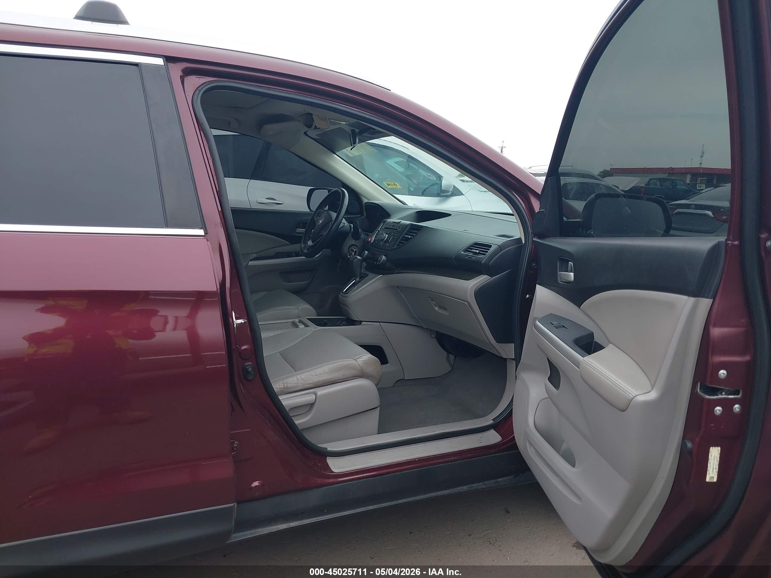 2012 Honda Cr-v Ex-l Maroon vin: 5J6RM3H75CL010261