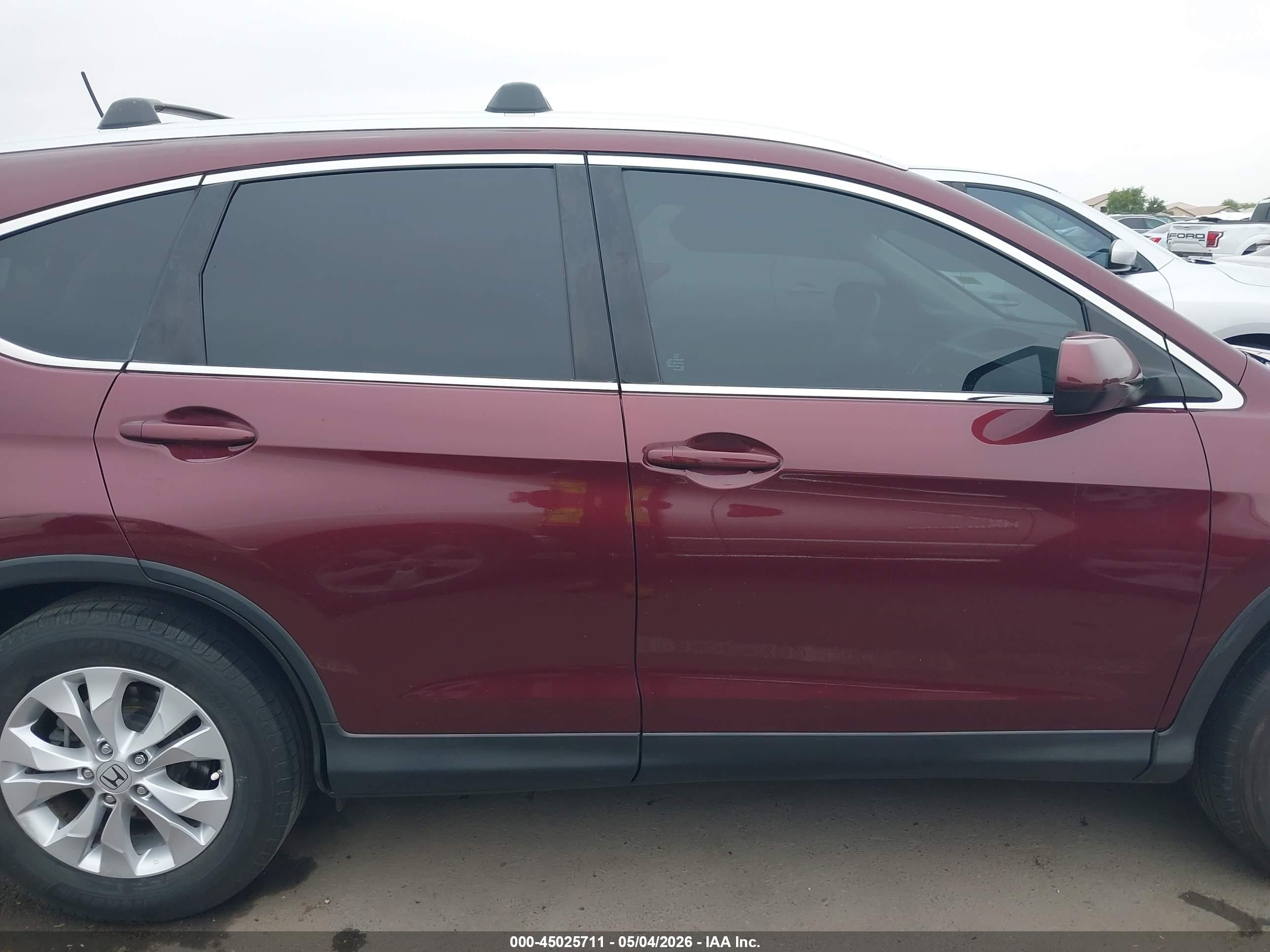 2012 Honda Cr-v Ex-l Maroon vin: 5J6RM3H75CL010261