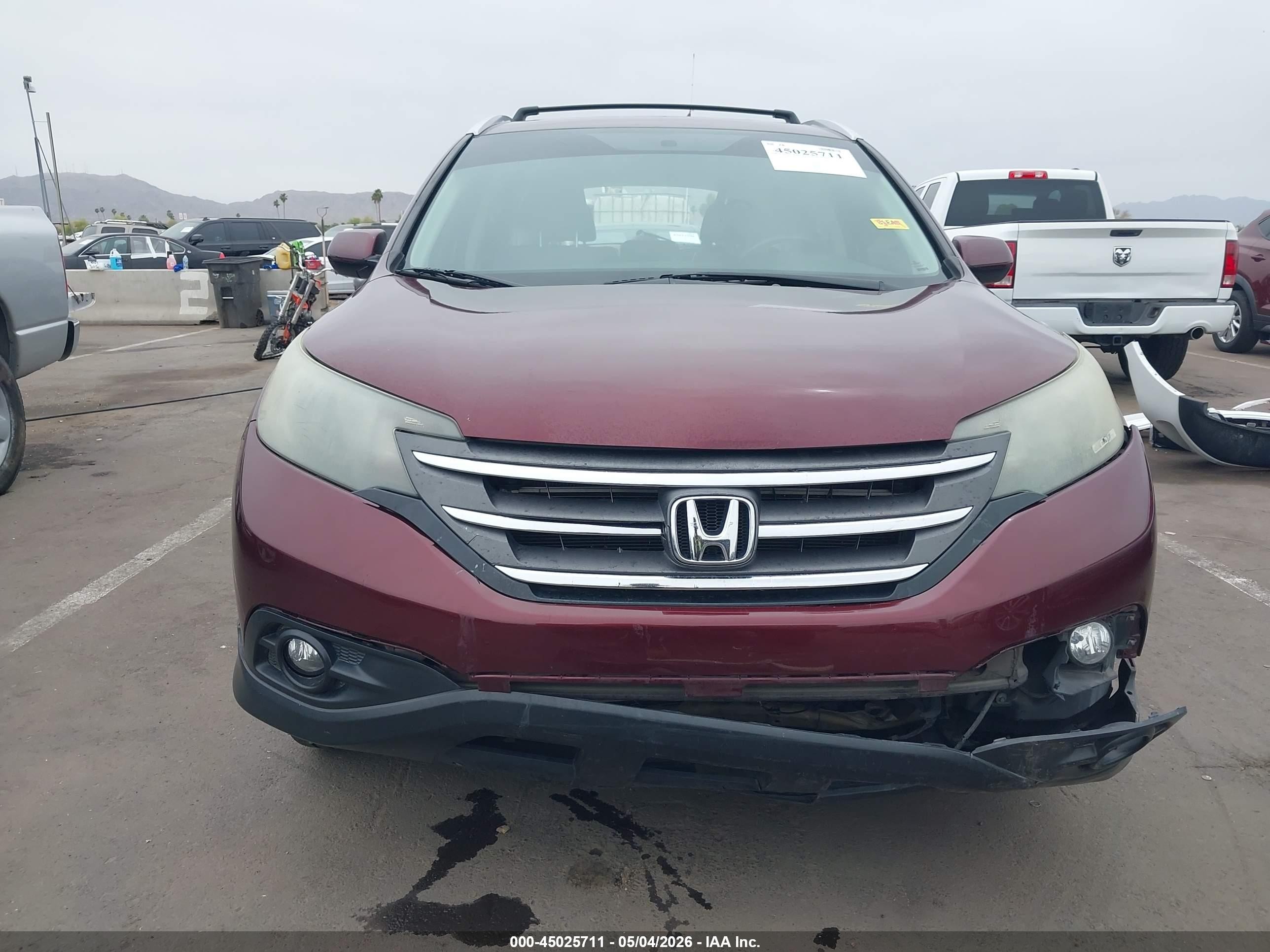 2012 Honda Cr-v Ex-l Maroon vin: 5J6RM3H75CL010261