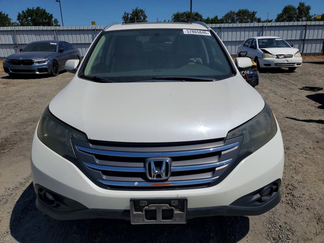 2012 Honda Cr-v Exl White vin: 5J6RM3H75CL013886