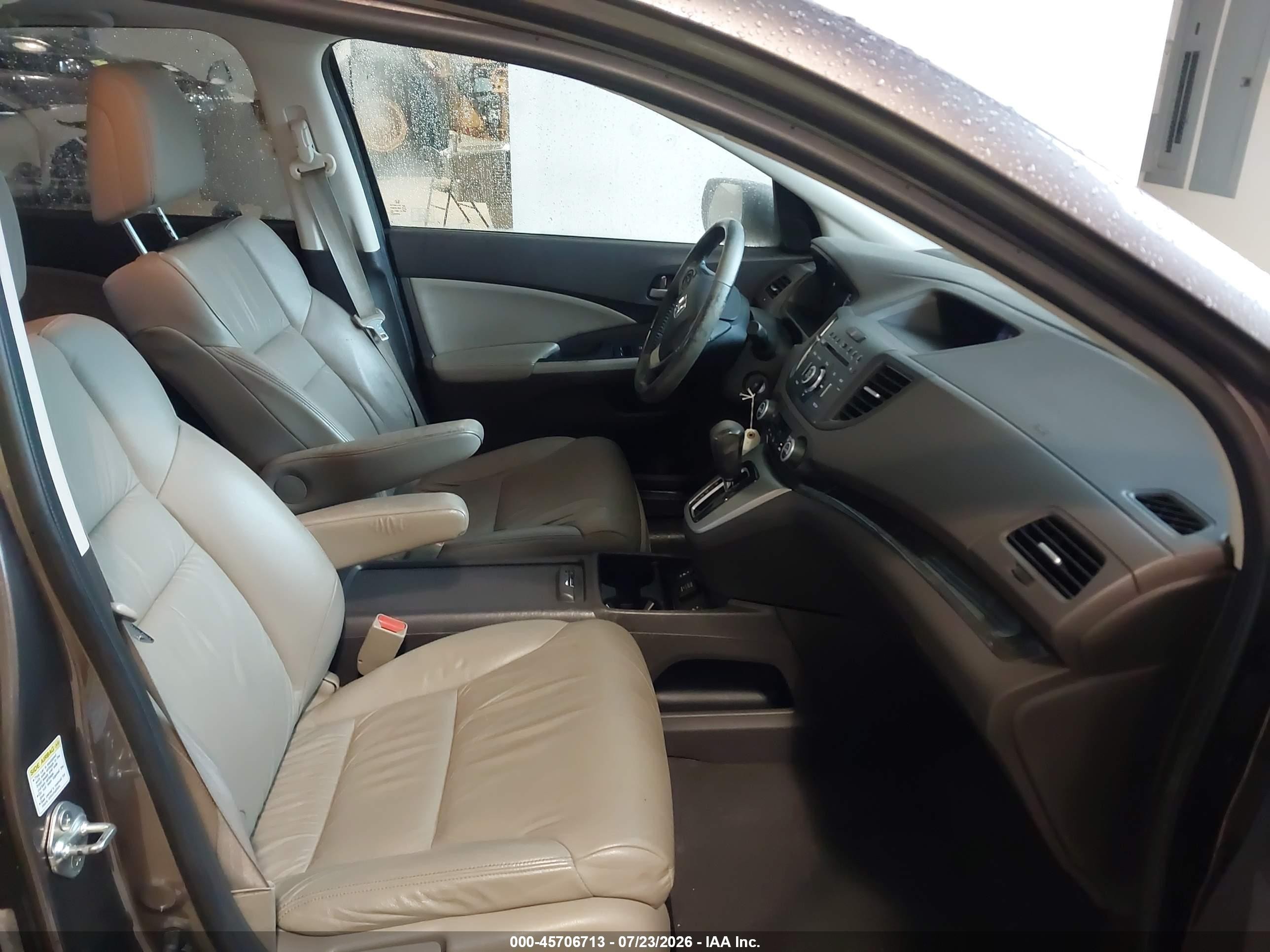 2012 Honda Cr-v Ex-l Серый vin: 5J6RM3H75CL016044