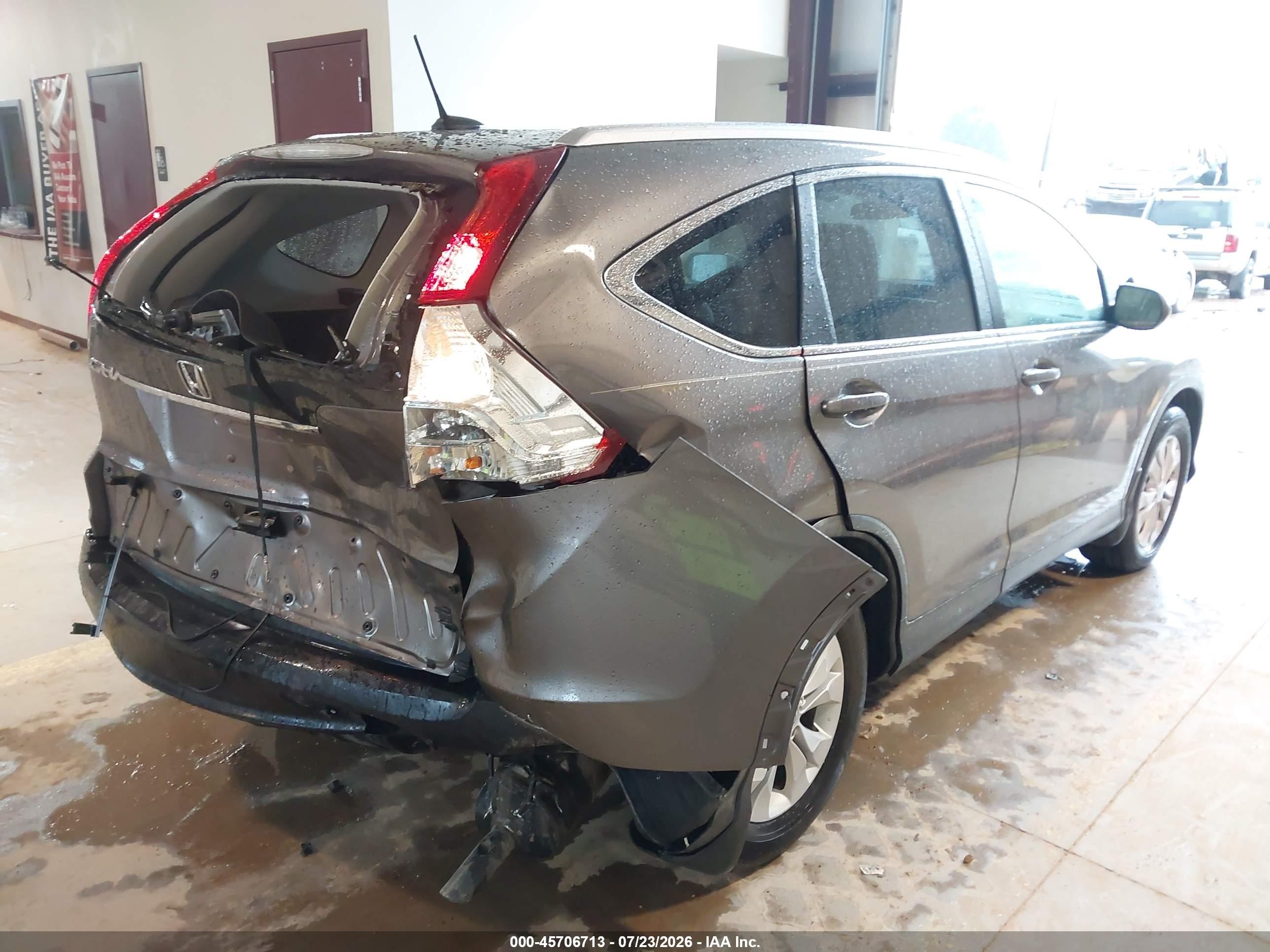 2012 Honda Cr-v Ex-l Серый vin: 5J6RM3H75CL016044