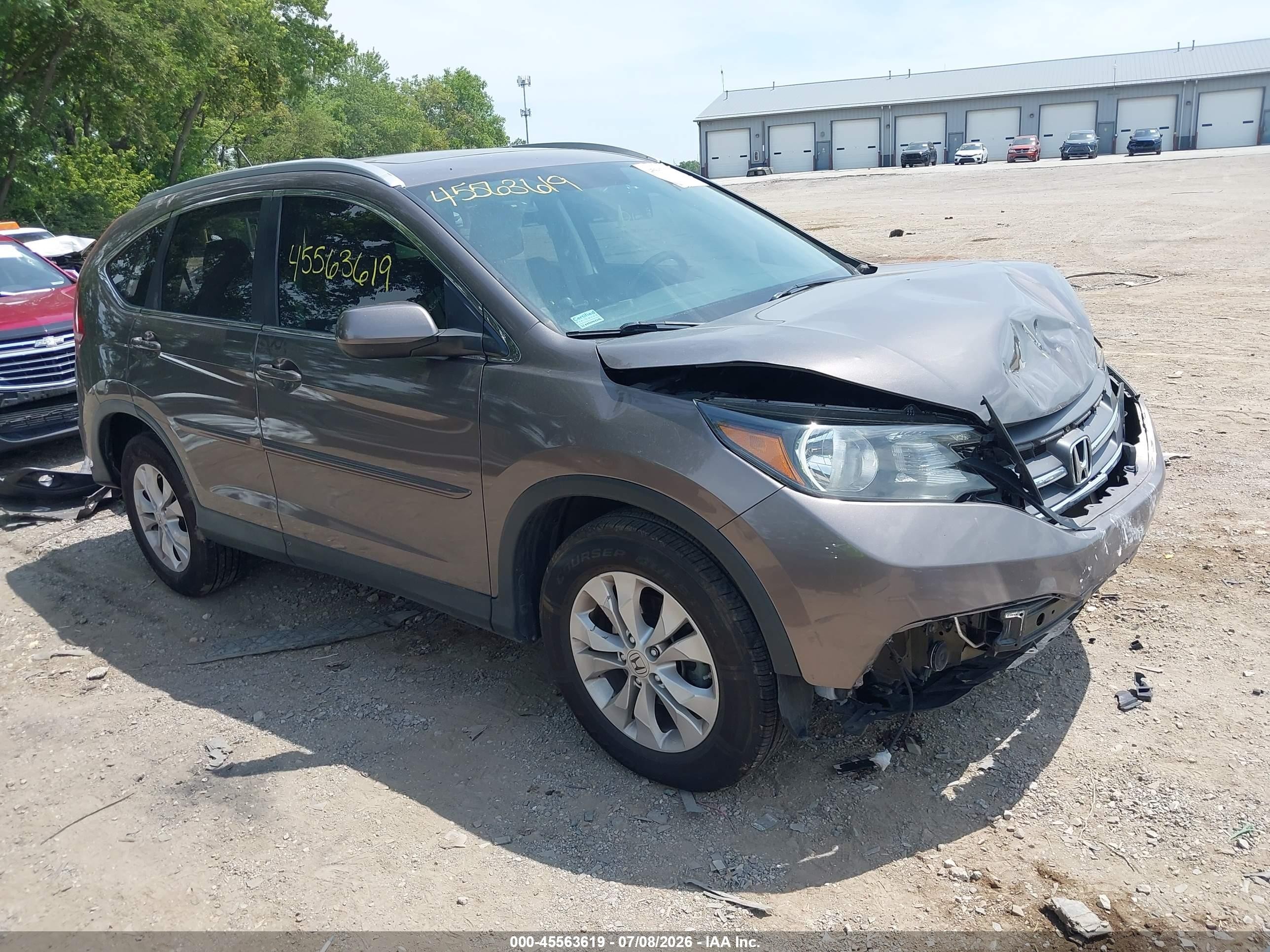 2012 Honda Cr-v Ex-l Gray vin: 5J6RM3H75CL025004