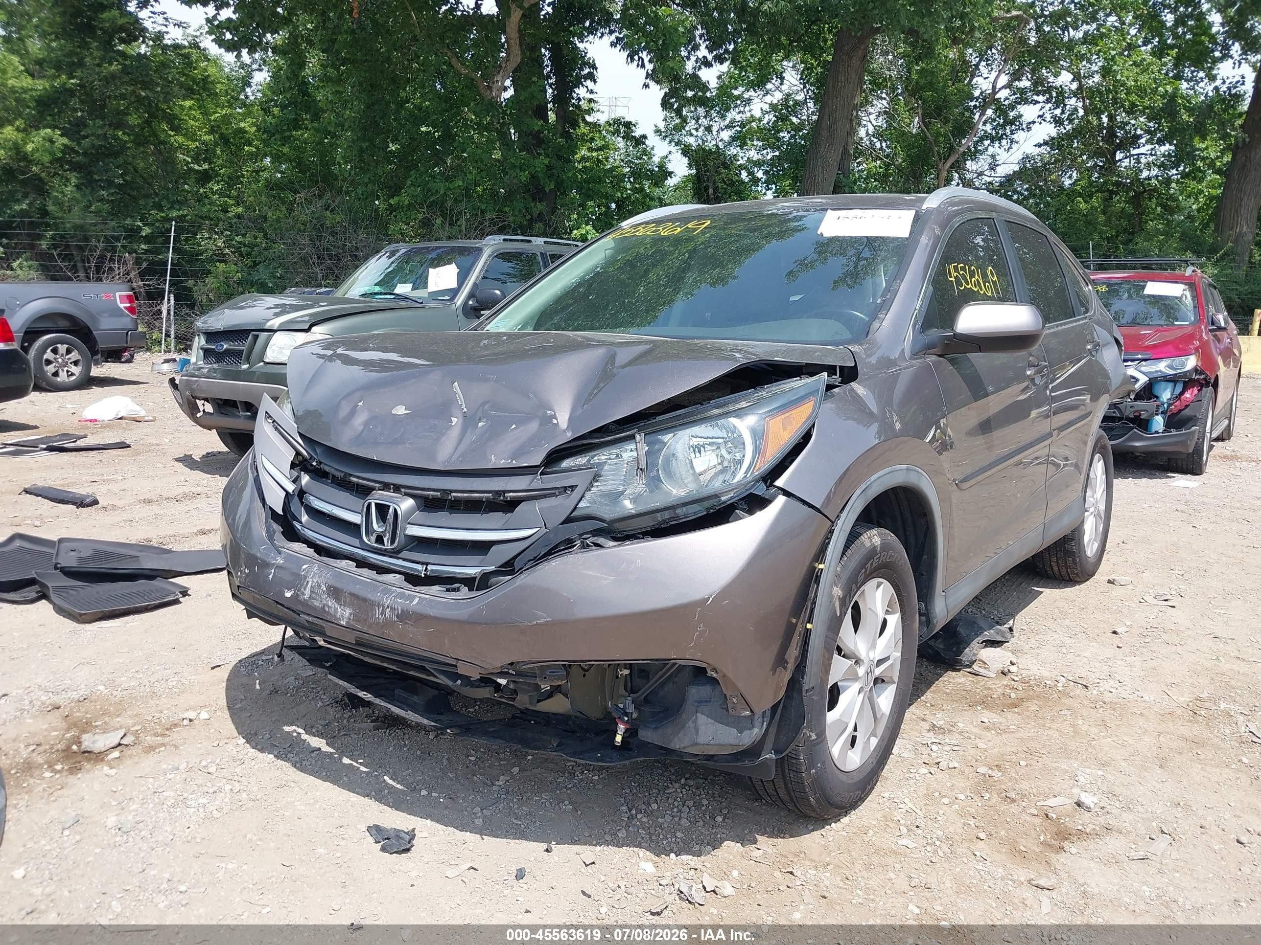 2012 Honda Cr-v Ex-l Gray vin: 5J6RM3H75CL025004