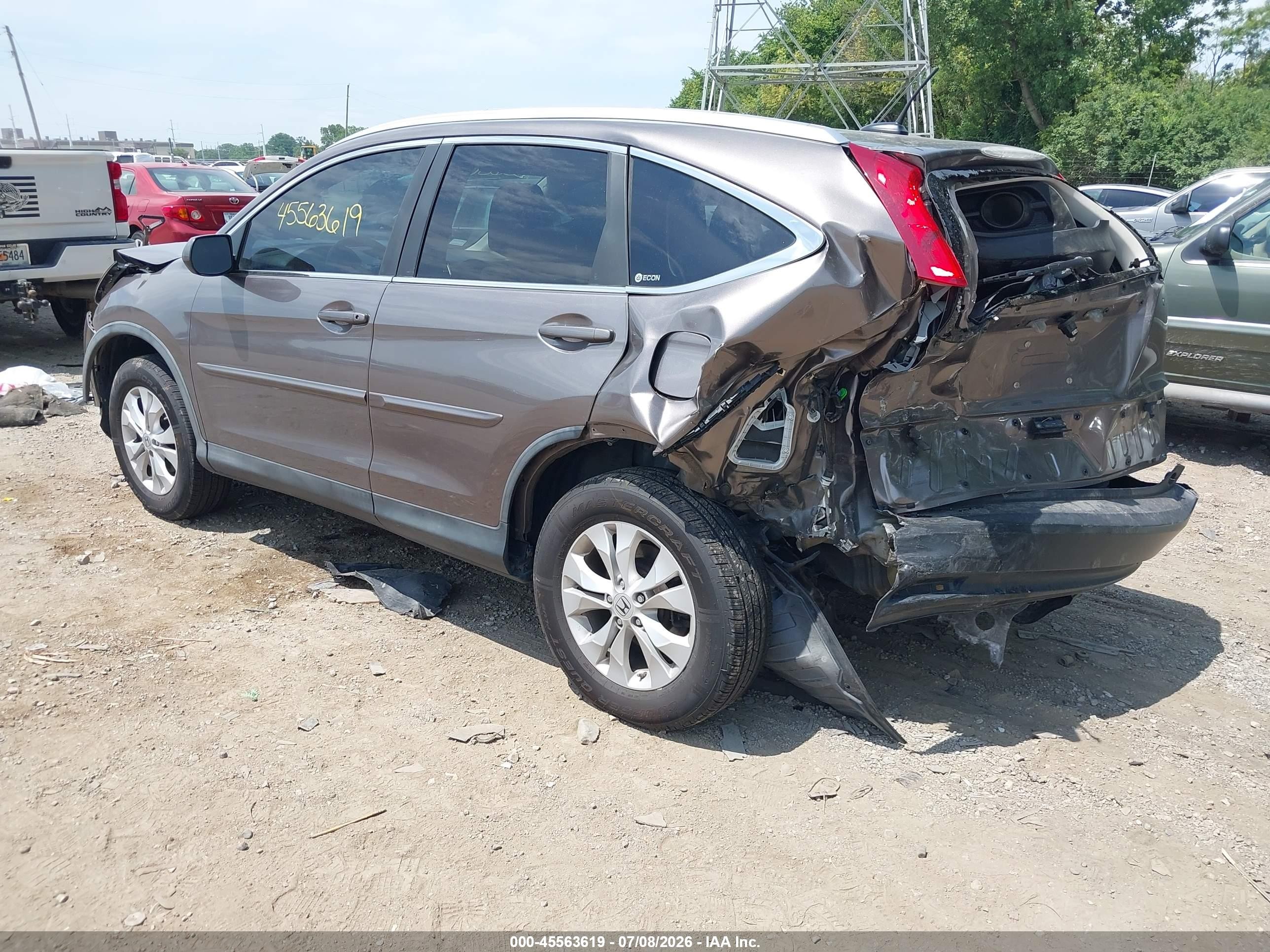 2012 Honda Cr-v Ex-l Gray vin: 5J6RM3H75CL025004