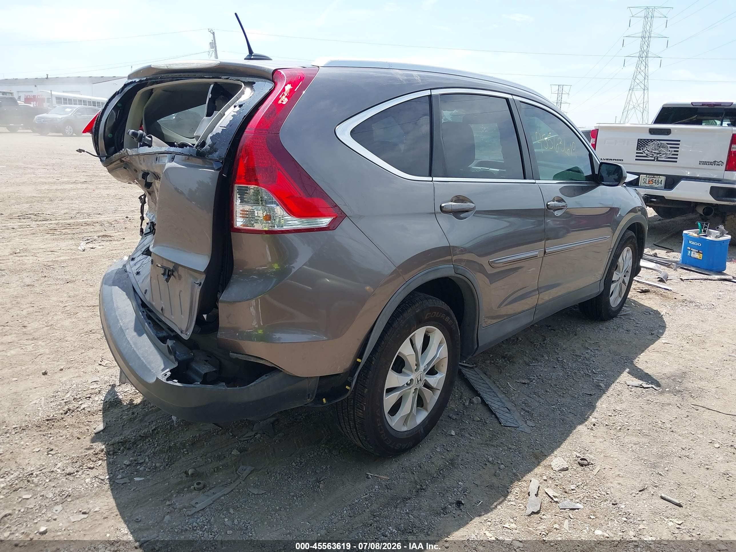 2012 Honda Cr-v Ex-l Gray vin: 5J6RM3H75CL025004