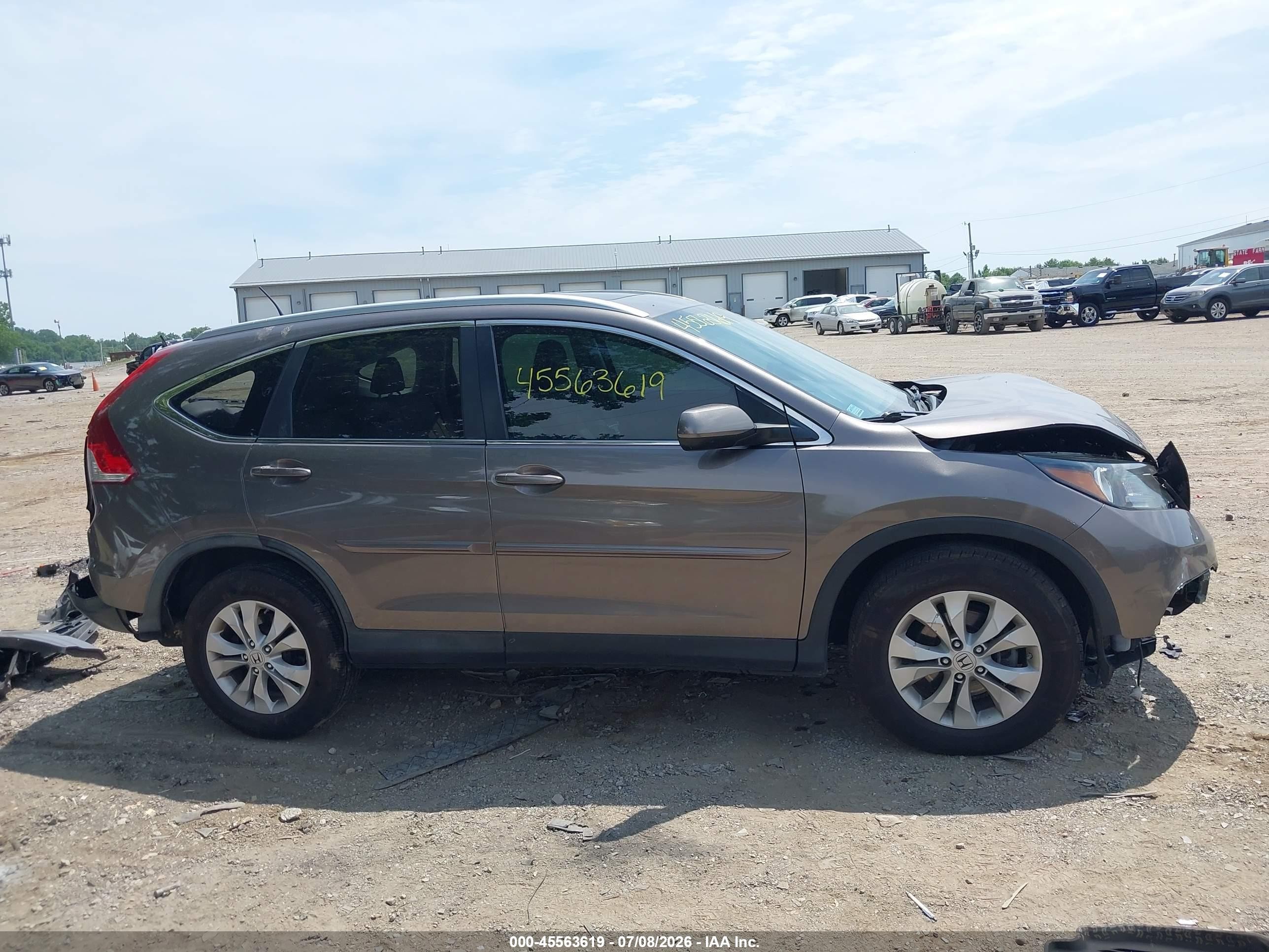 2012 Honda Cr-v Ex-l Gray vin: 5J6RM3H75CL025004