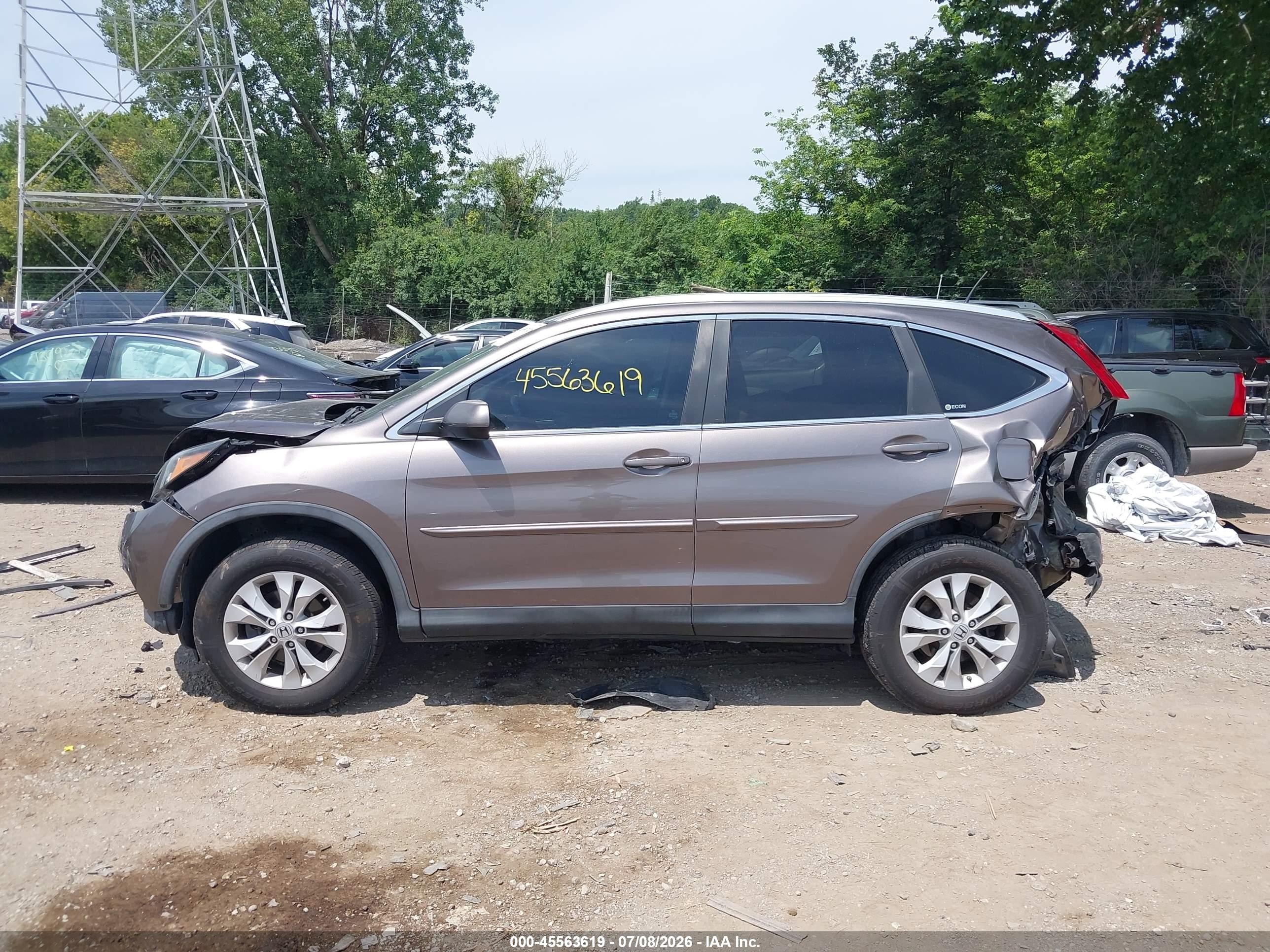 2012 Honda Cr-v Ex-l Gray vin: 5J6RM3H75CL025004