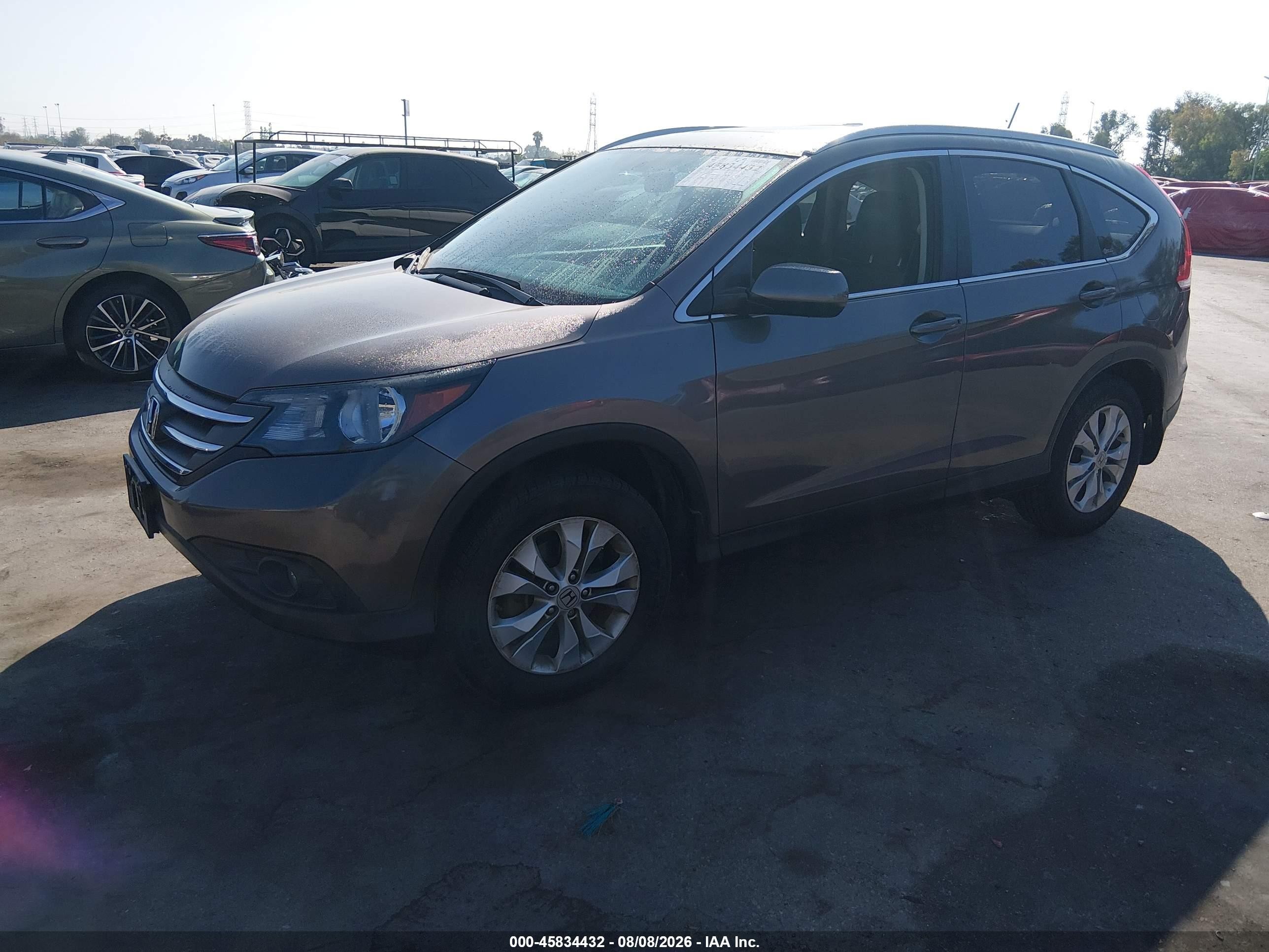 2012 Honda Cr-v Ex-l Gray vin: 5J6RM3H75CL042580