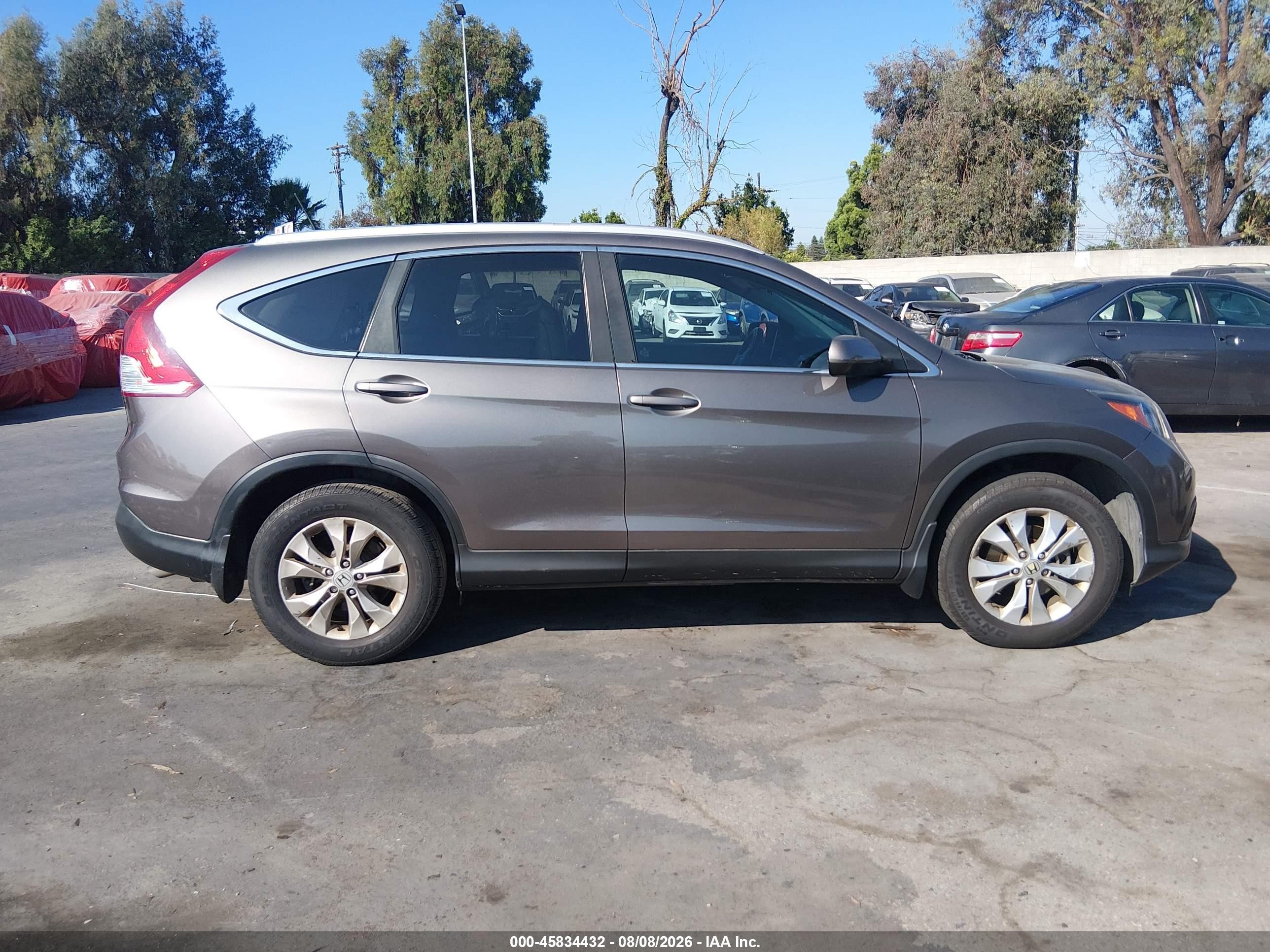 2012 Honda Cr-v Ex-l Gray vin: 5J6RM3H75CL042580
