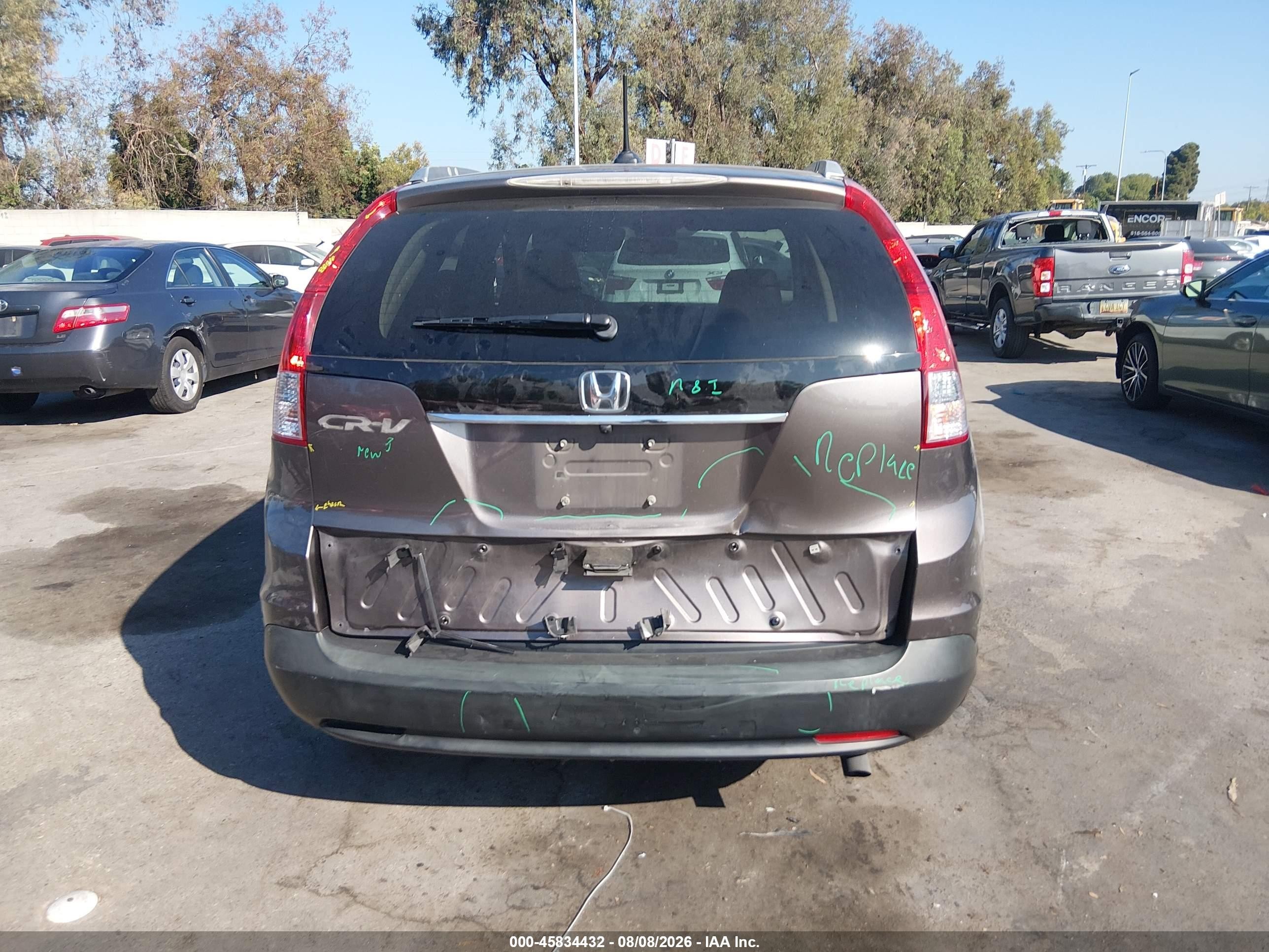 2012 Honda Cr-v Ex-l Gray vin: 5J6RM3H75CL042580