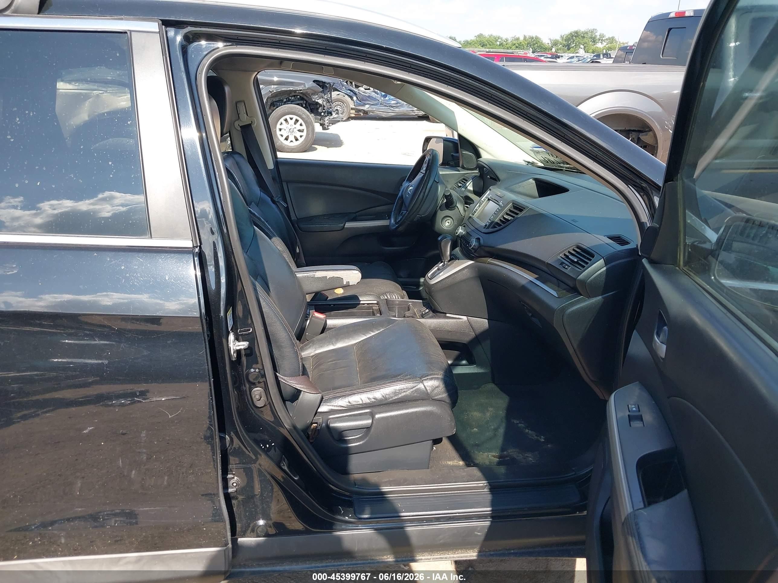 2013 Honda Cr-v Ex-l Black vin: 5J6RM3H75DL009743