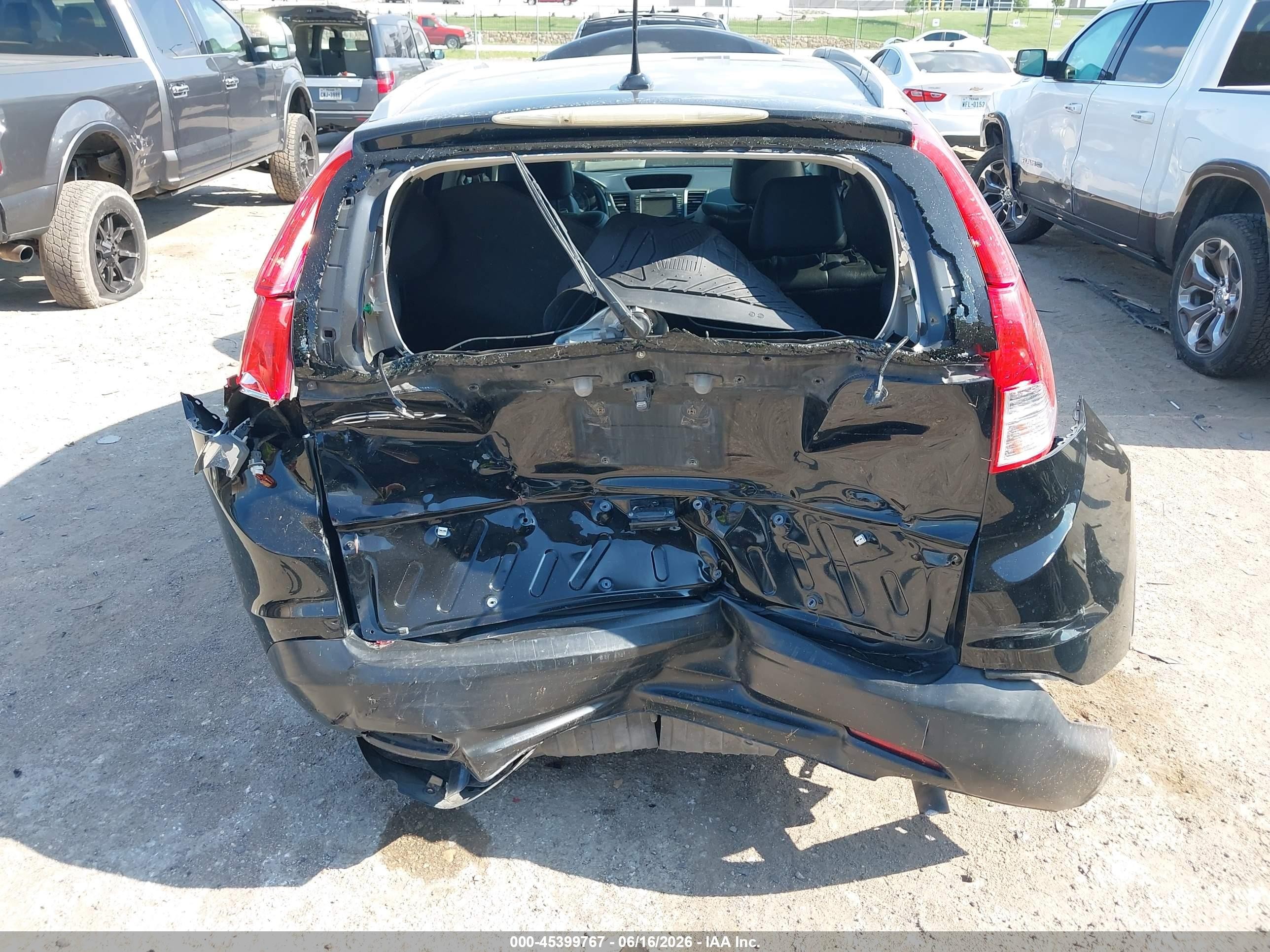 2013 Honda Cr-v Ex-l Black vin: 5J6RM3H75DL009743