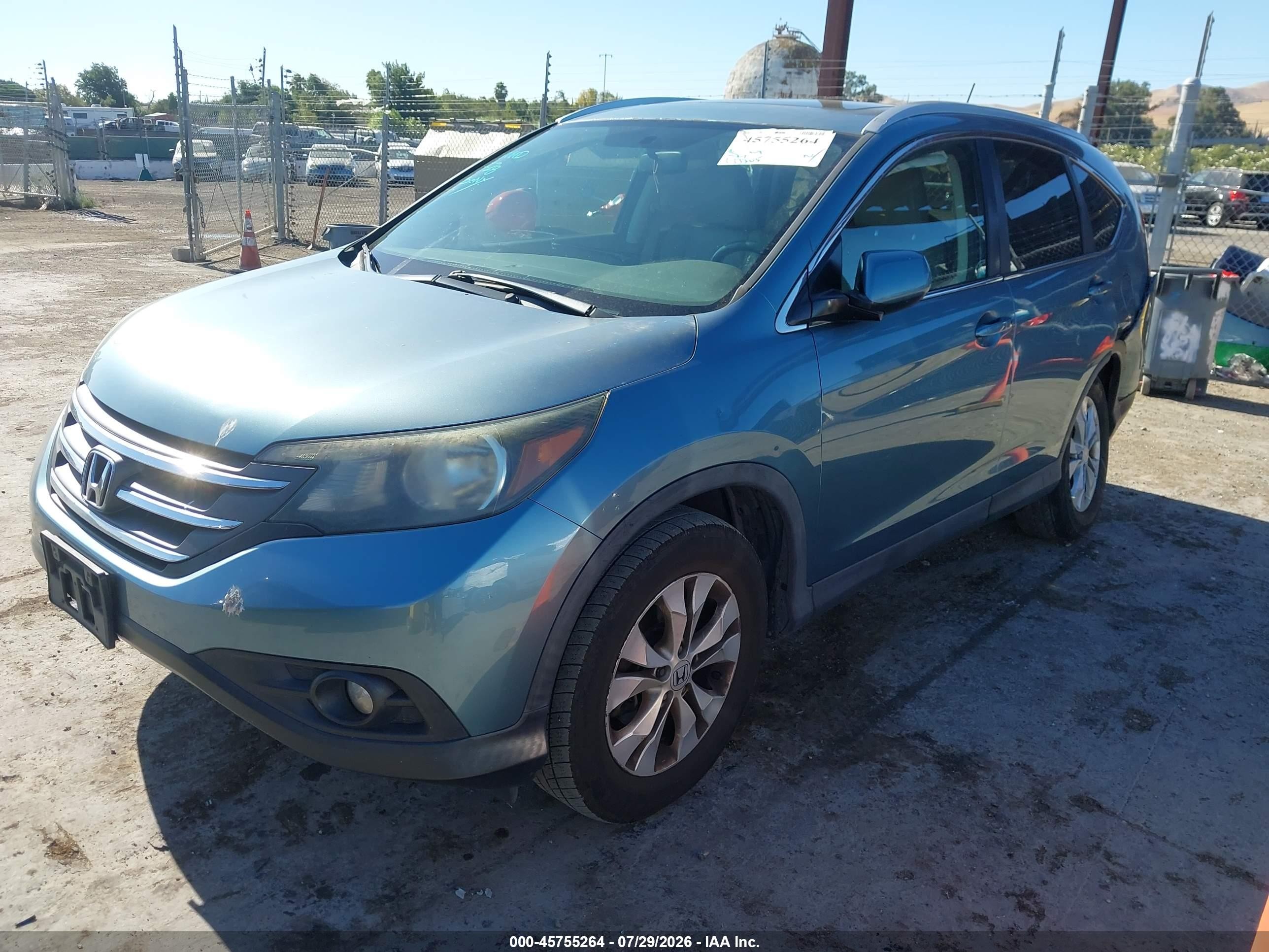 2013 Honda Cr-v Ex-l Синий vin: 5J6RM3H75DL011377