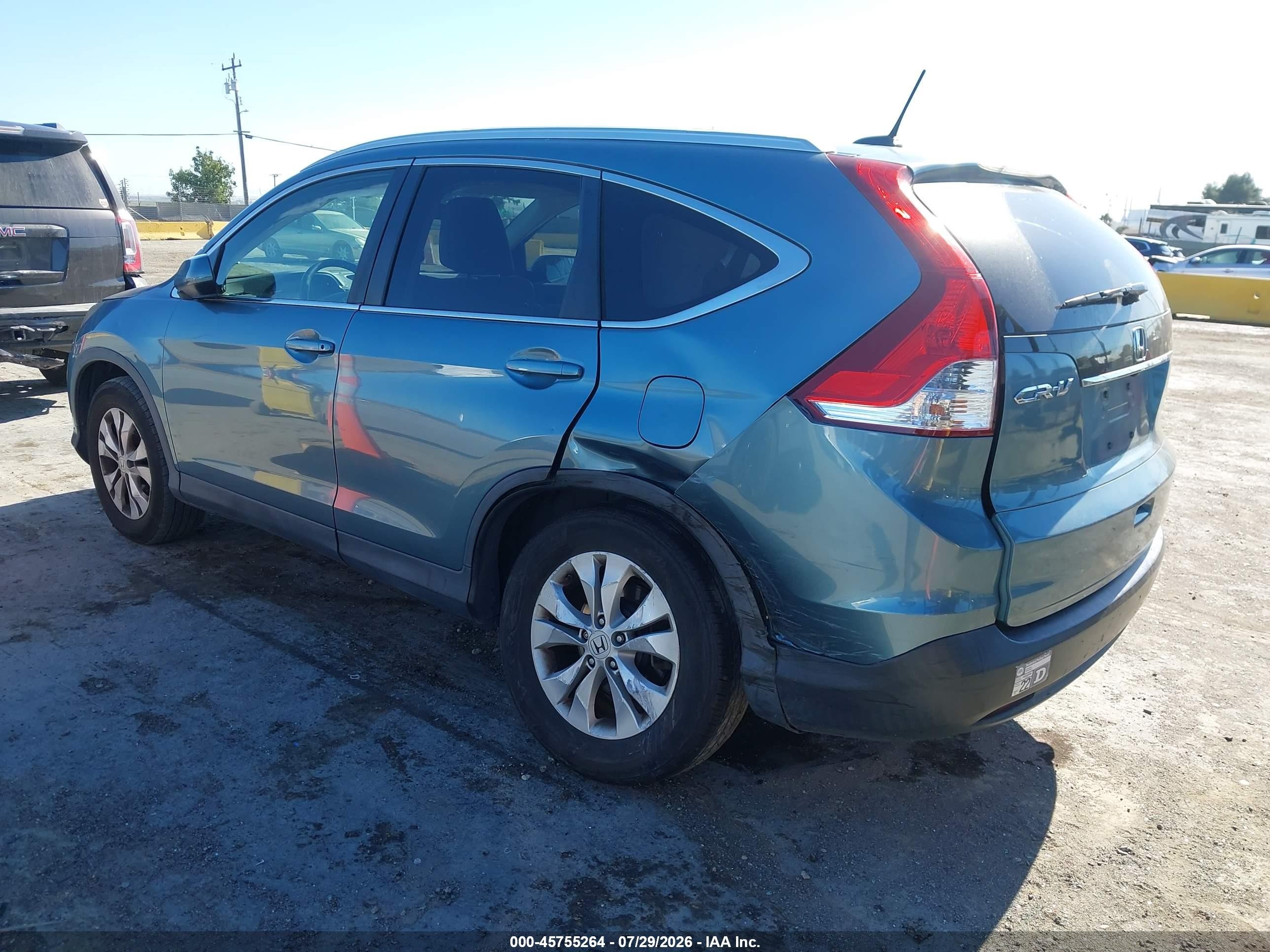 2013 Honda Cr-v Ex-l Синий vin: 5J6RM3H75DL011377