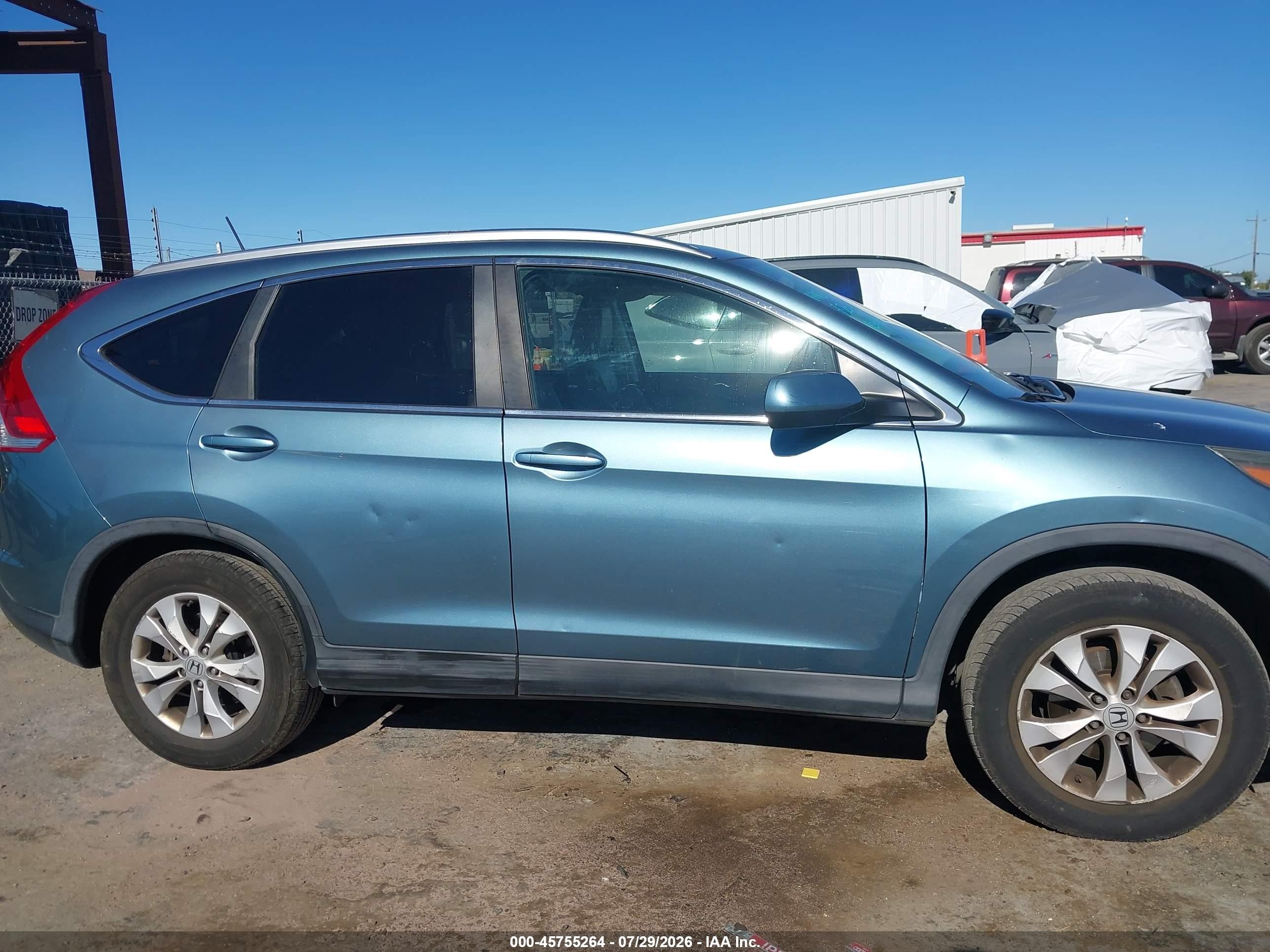 2013 Honda Cr-v Ex-l Синий vin: 5J6RM3H75DL011377
