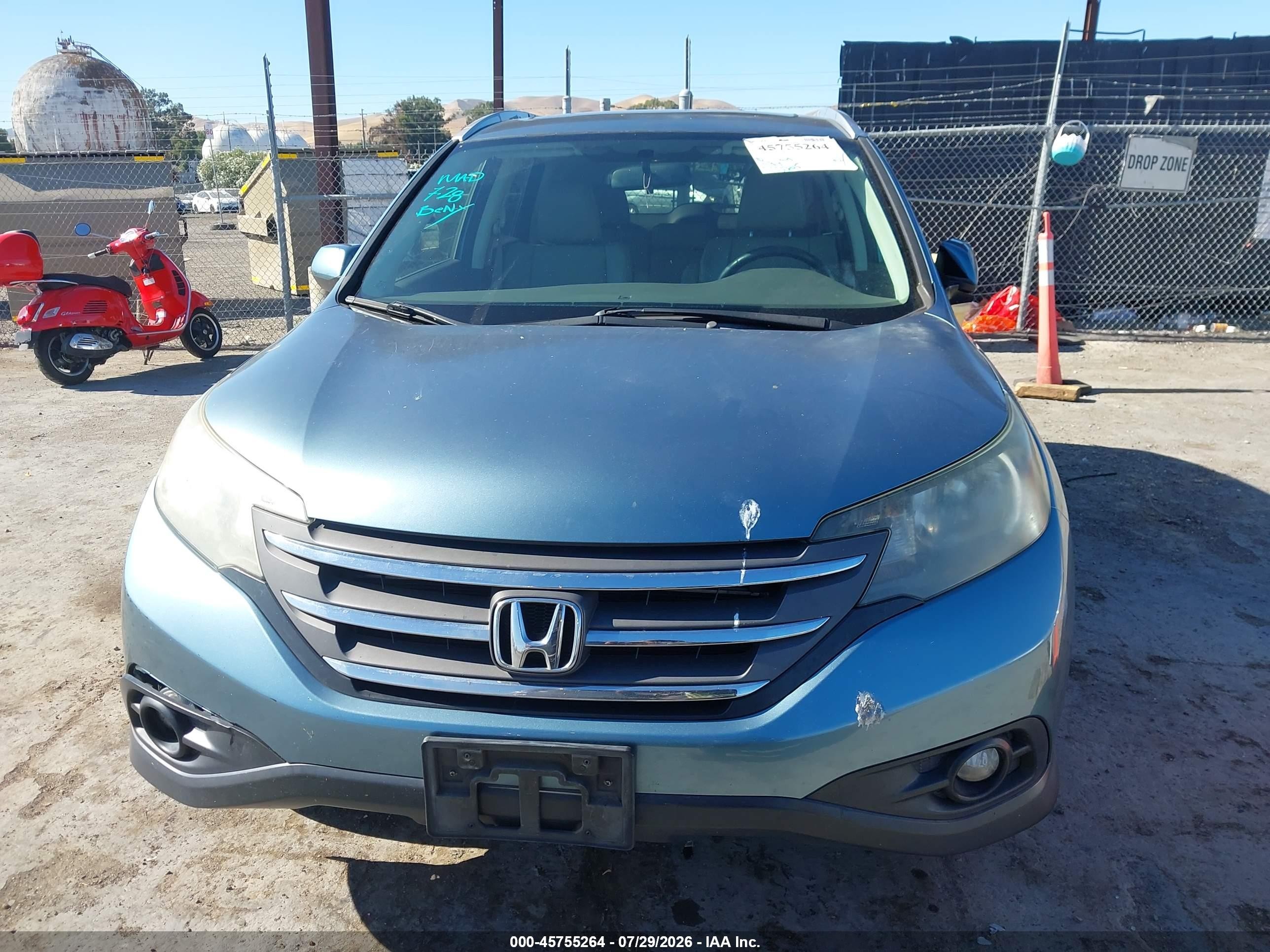2013 Honda Cr-v Ex-l Синий vin: 5J6RM3H75DL011377