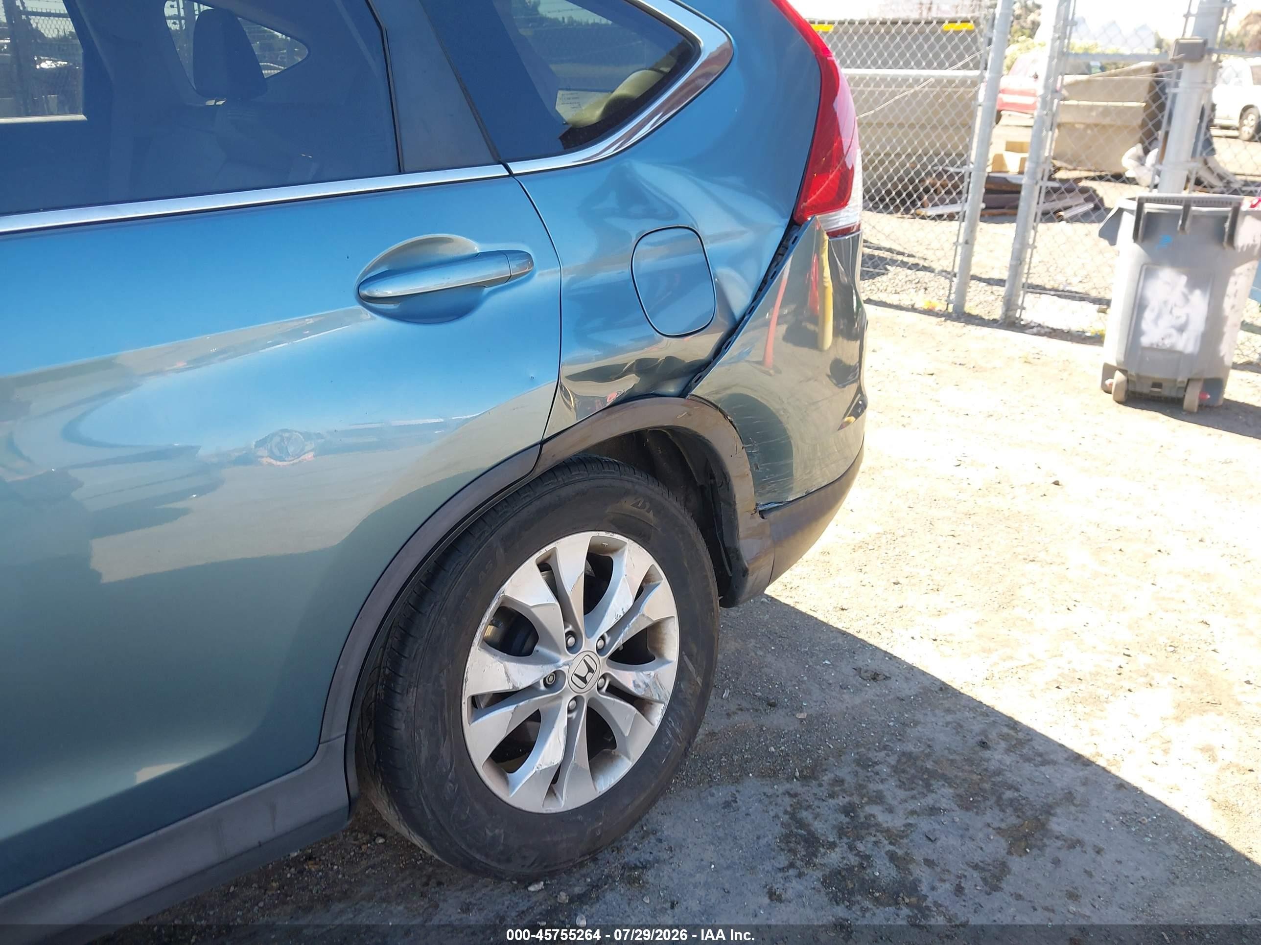 2013 Honda Cr-v Ex-l Синий vin: 5J6RM3H75DL011377
