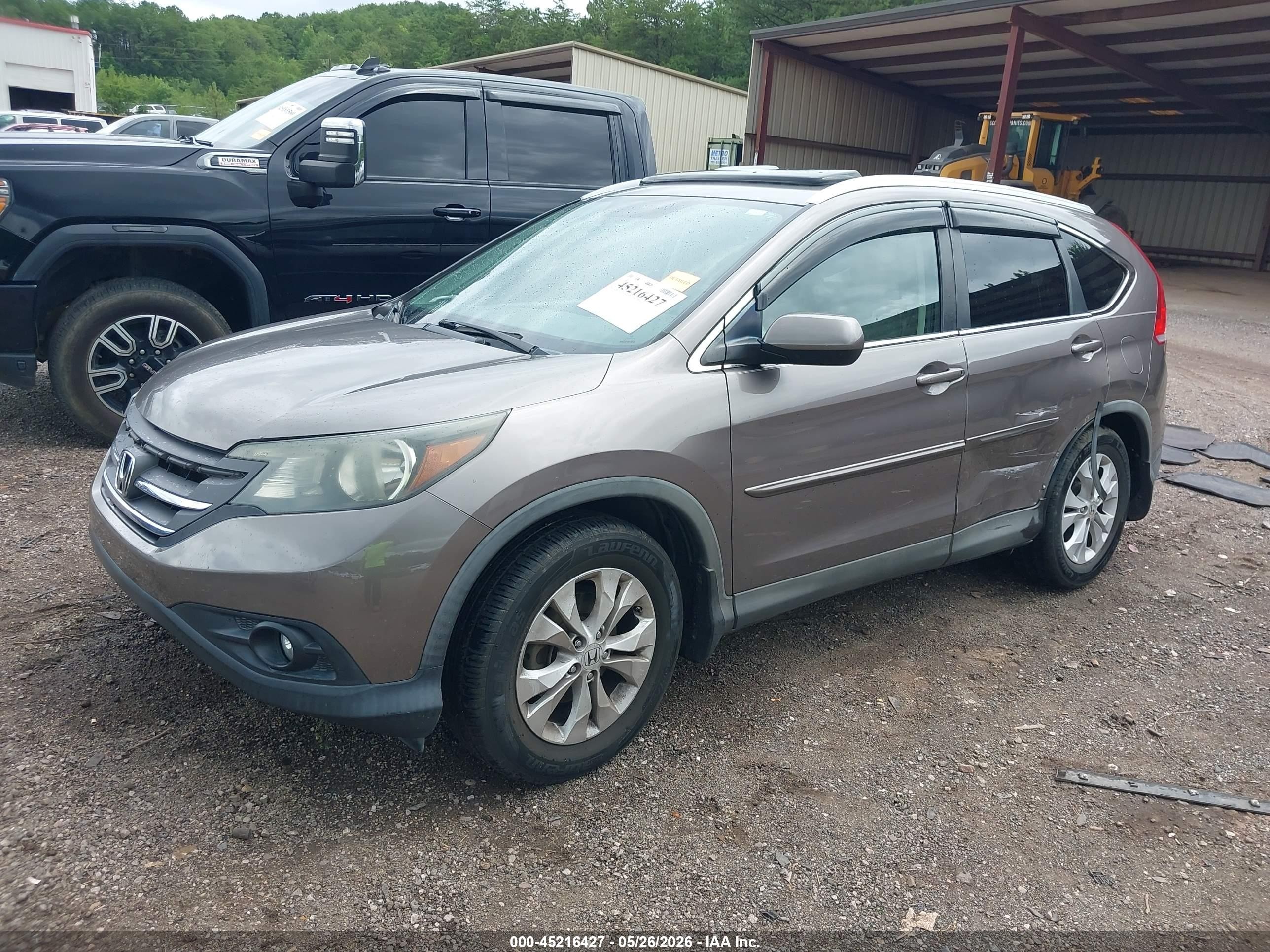 2013 Honda Cr-v Ex-l Beige vin: 5J6RM3H75DL020919