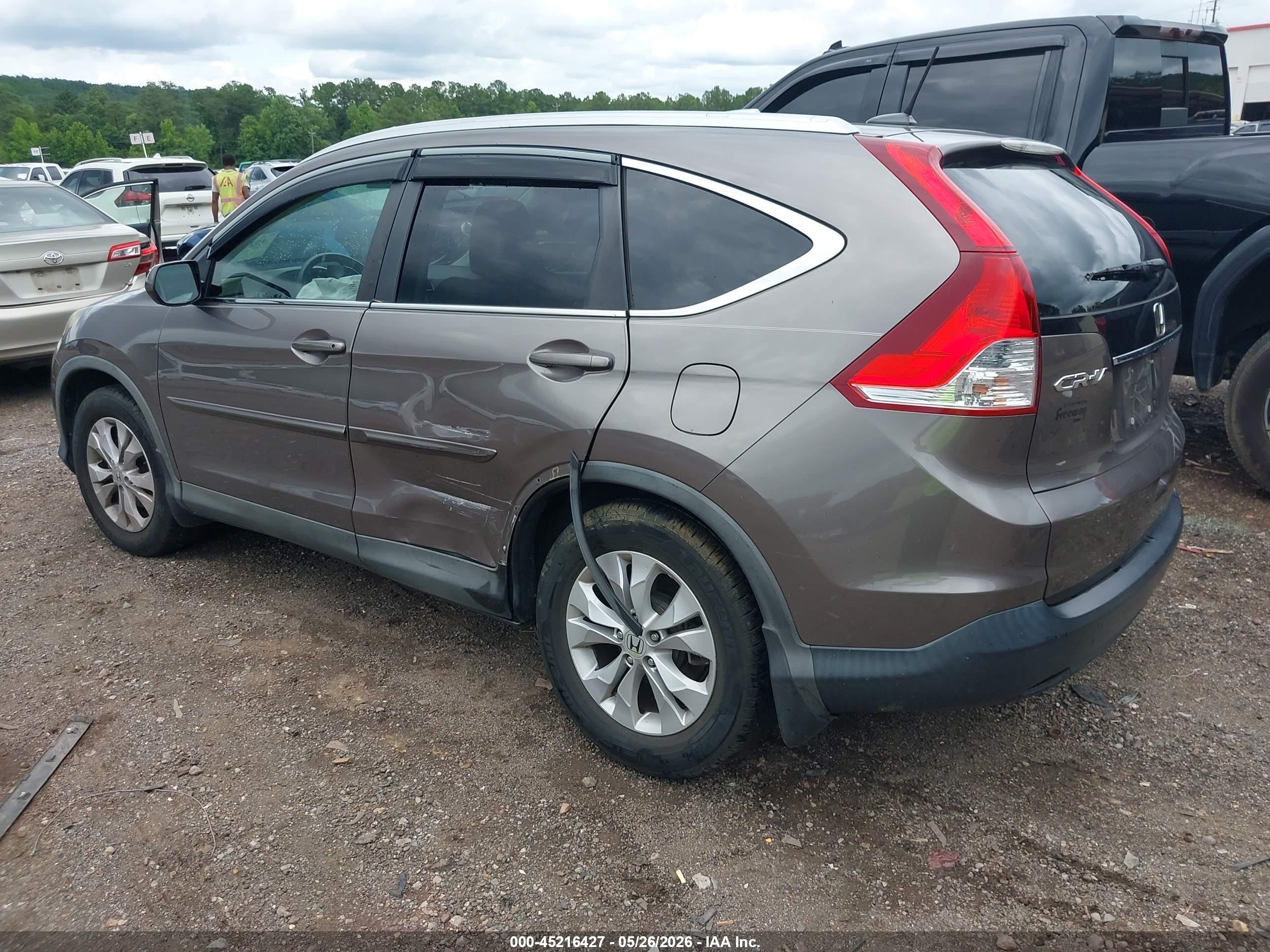 2013 Honda Cr-v Ex-l Beige vin: 5J6RM3H75DL020919