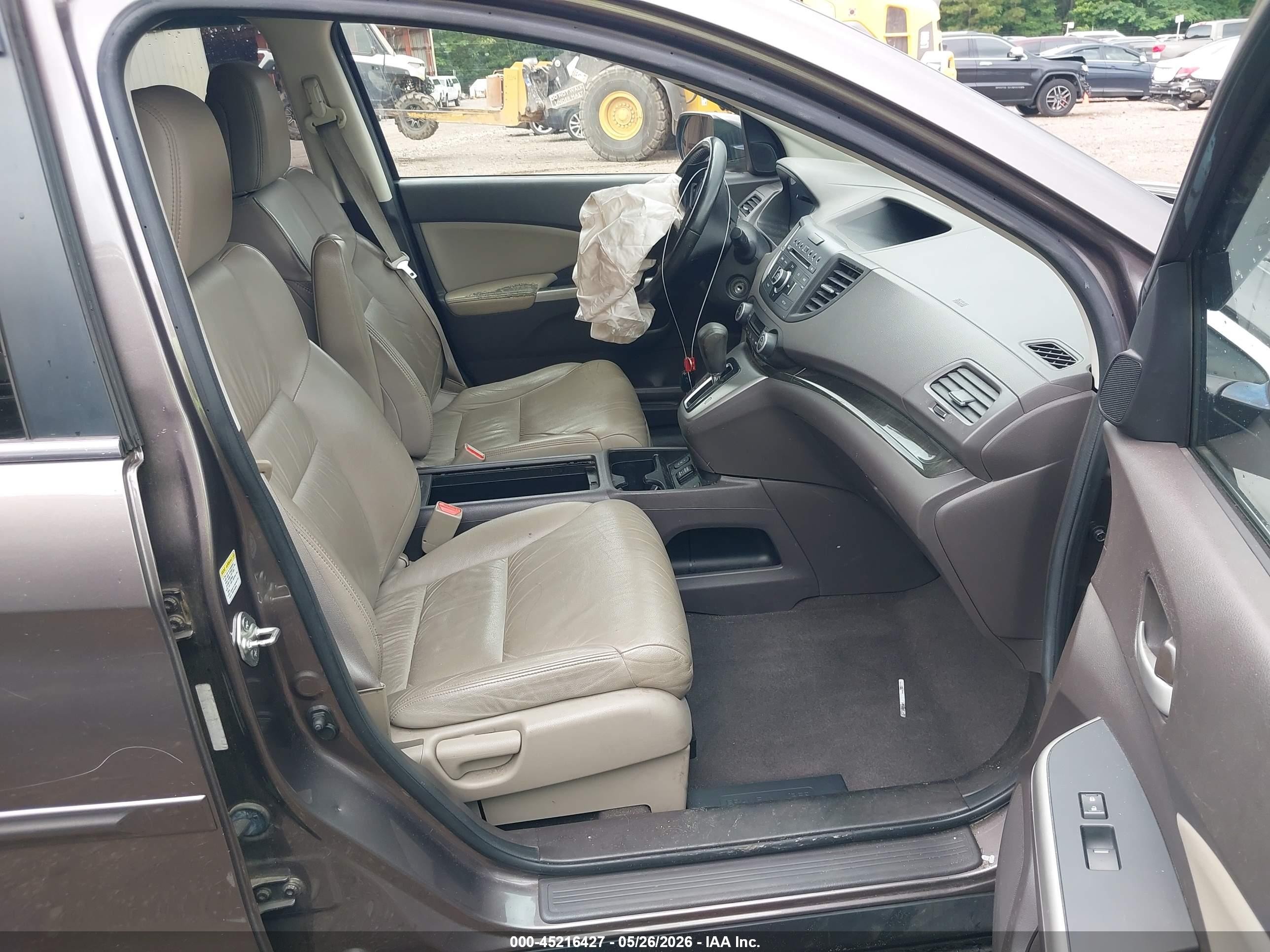 2013 Honda Cr-v Ex-l Beige vin: 5J6RM3H75DL020919