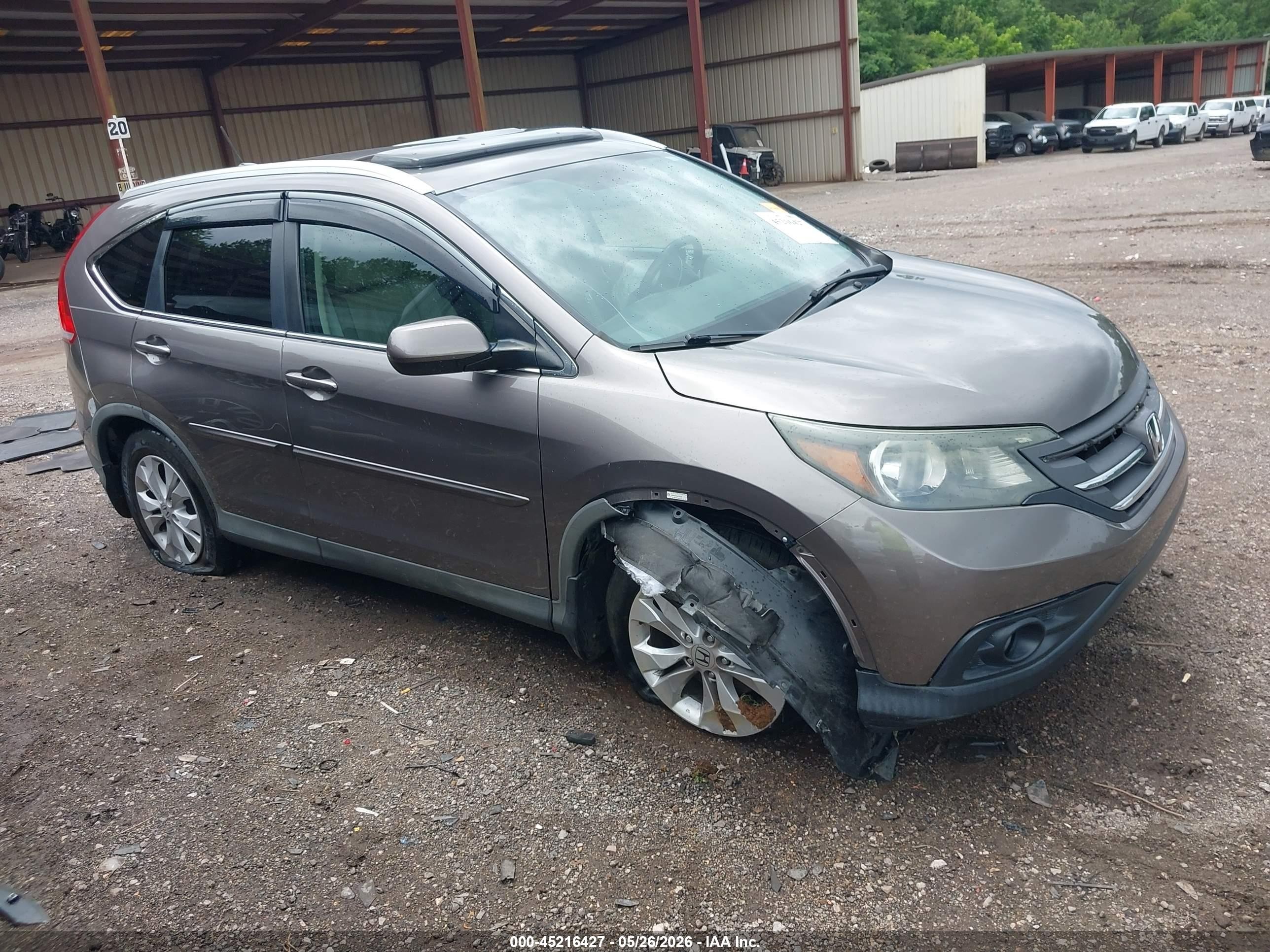 2013 Honda Cr-v Ex-l Beige vin: 5J6RM3H75DL020919