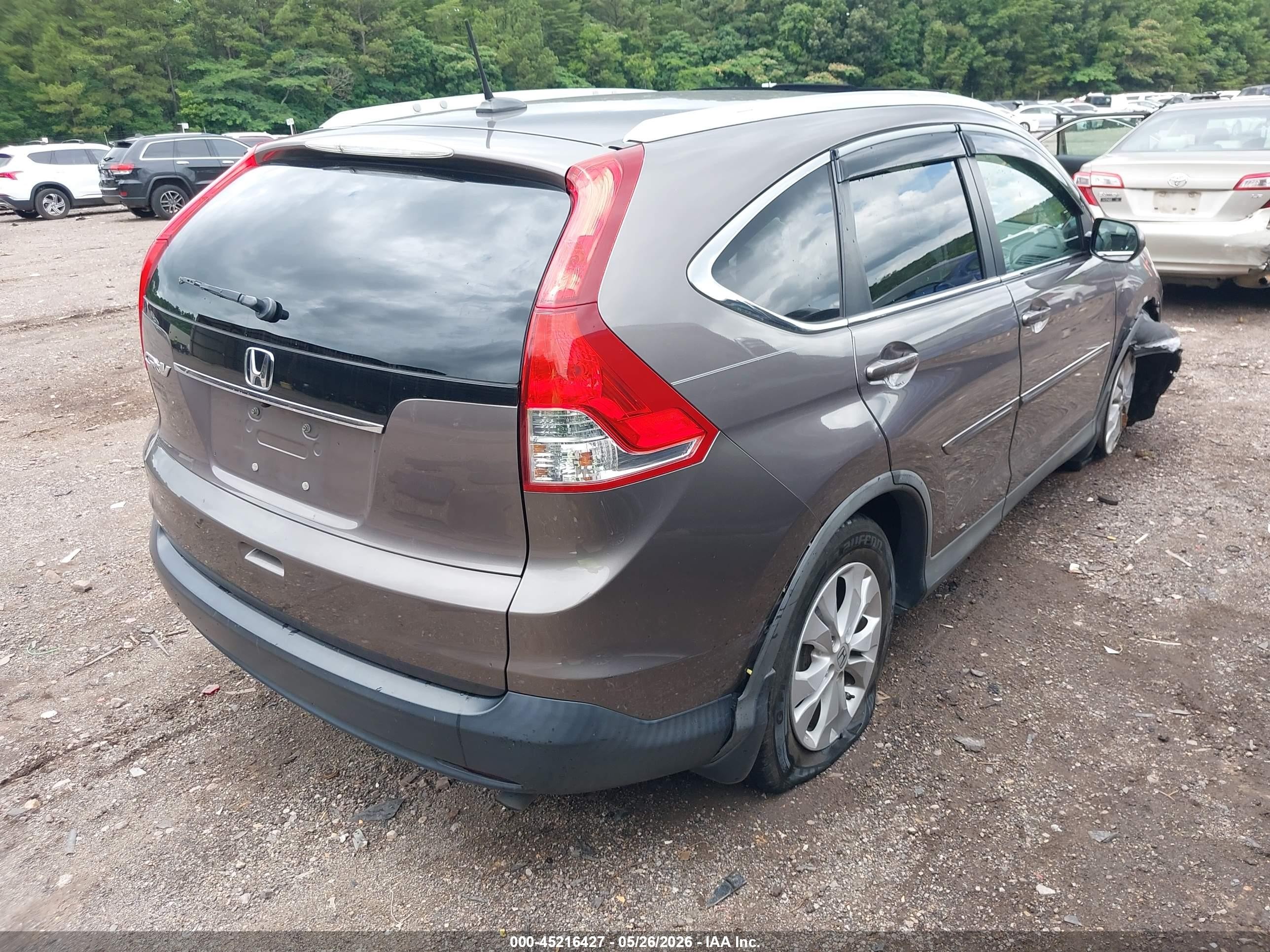 2013 Honda Cr-v Ex-l Beige vin: 5J6RM3H75DL020919
