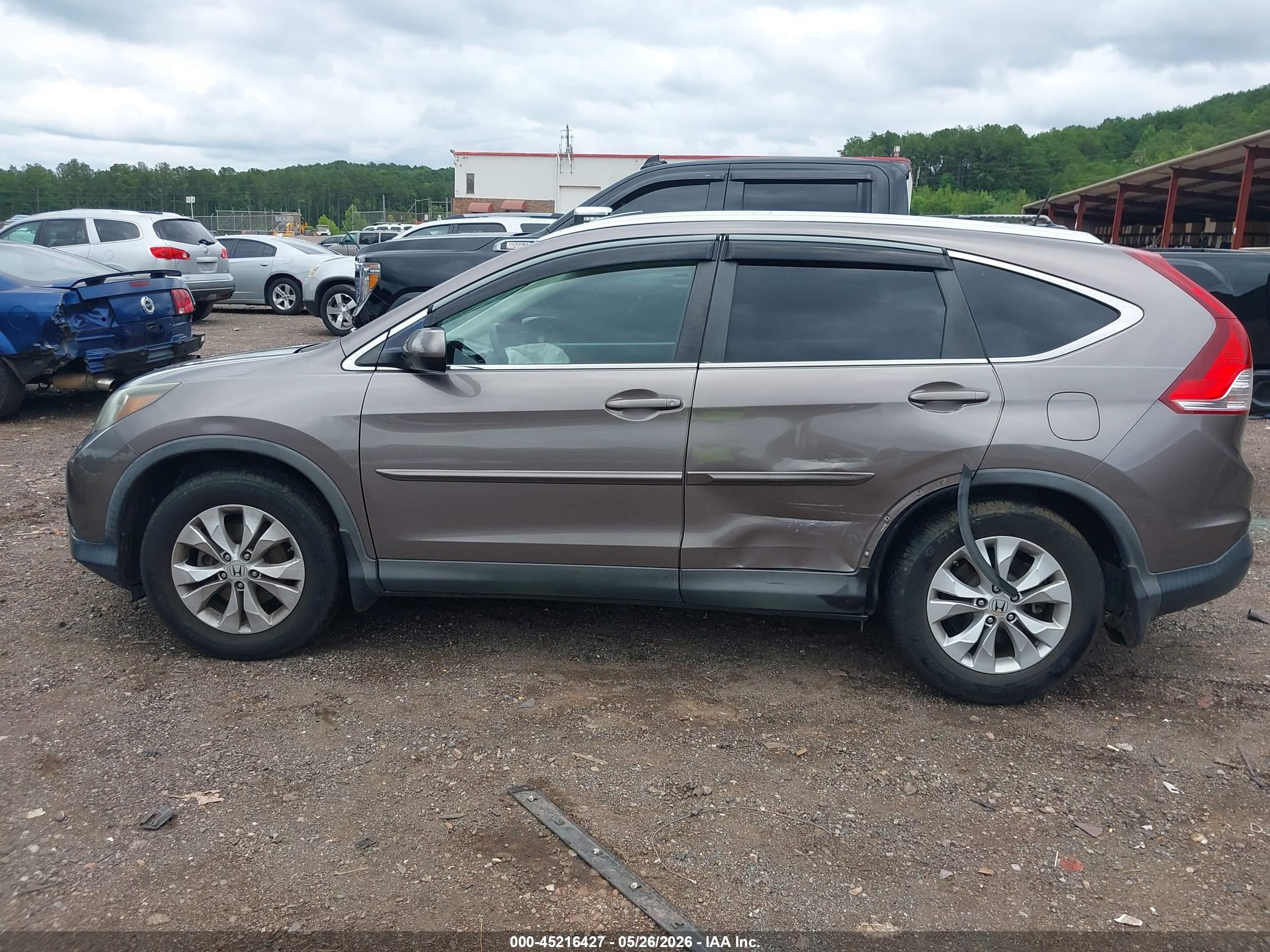 2013 Honda Cr-v Ex-l Beige vin: 5J6RM3H75DL020919