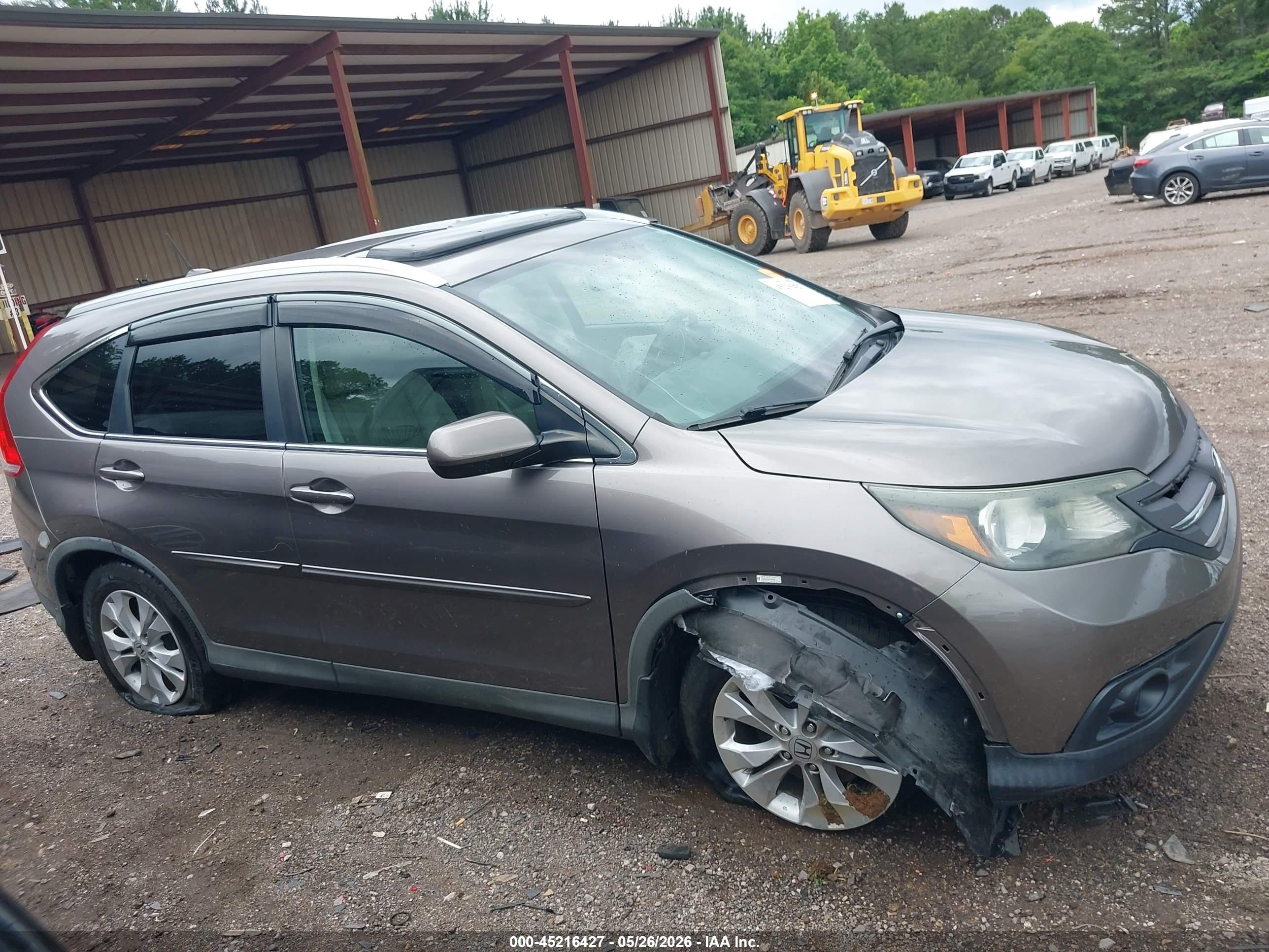 2013 Honda Cr-v Ex-l Beige vin: 5J6RM3H75DL020919