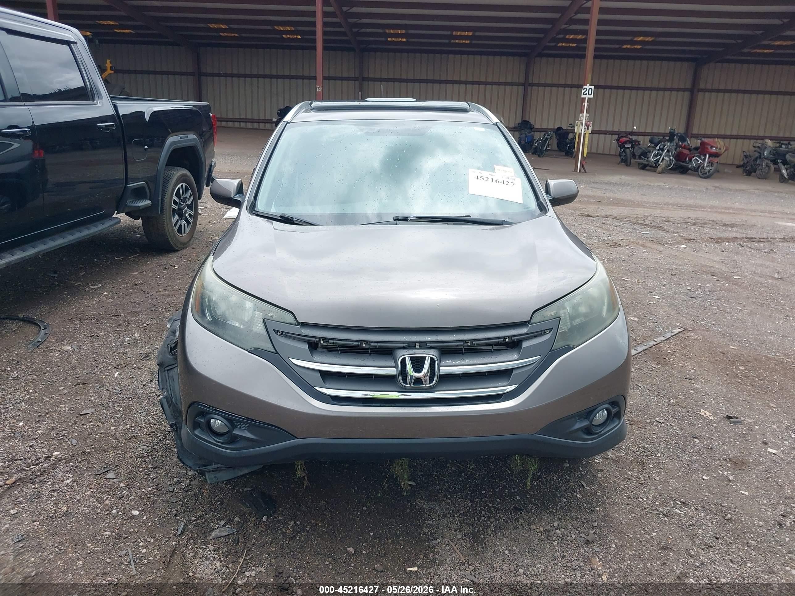 2013 Honda Cr-v Ex-l Beige vin: 5J6RM3H75DL020919