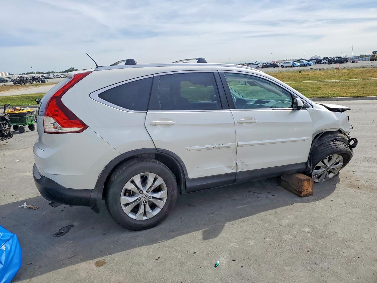 2014 Honda Cr-v Exl White vin: 5J6RM3H75EL006035