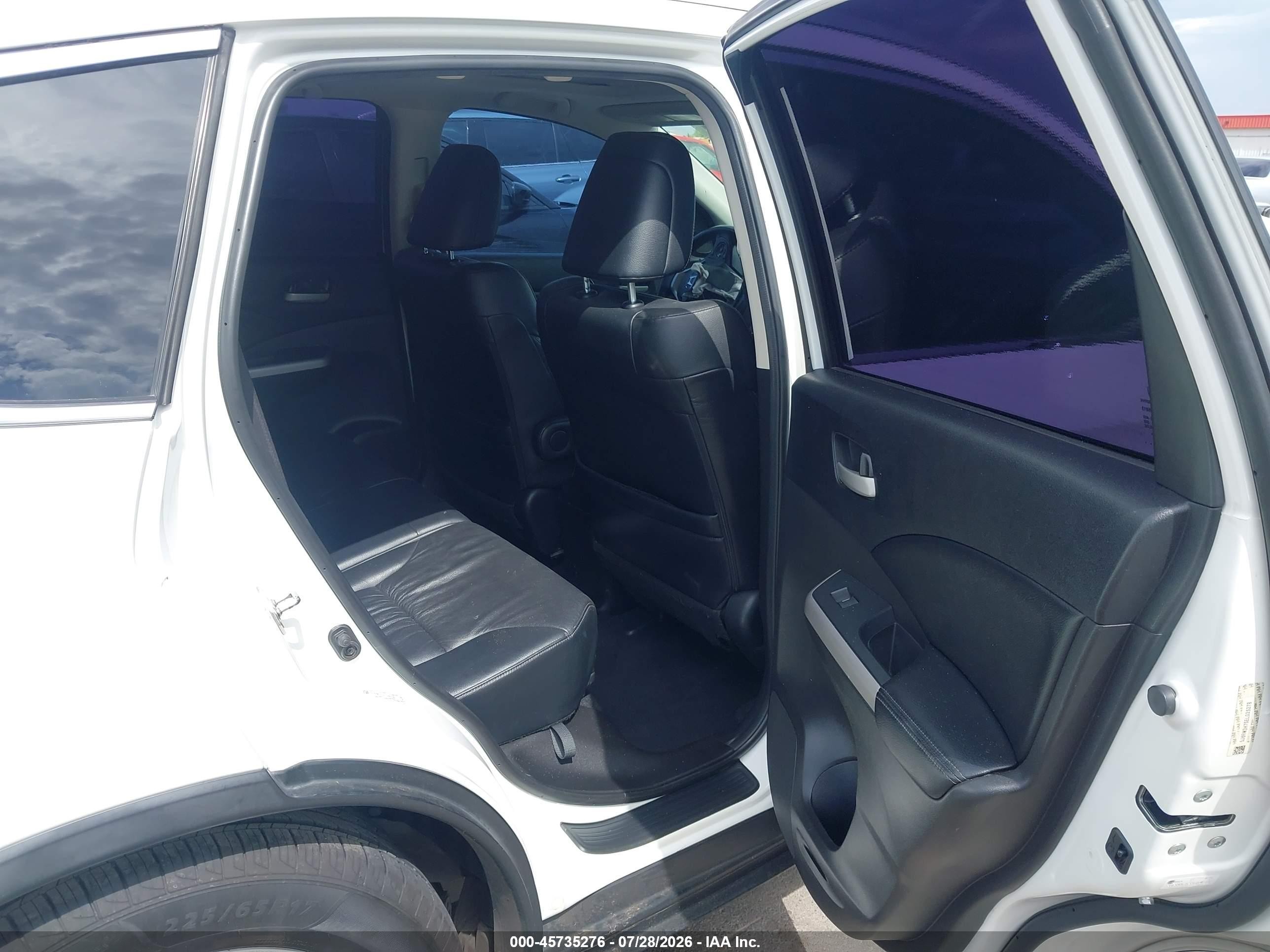 2014 Honda Cr-v Ex-l White vin: 5J6RM3H75EL025278