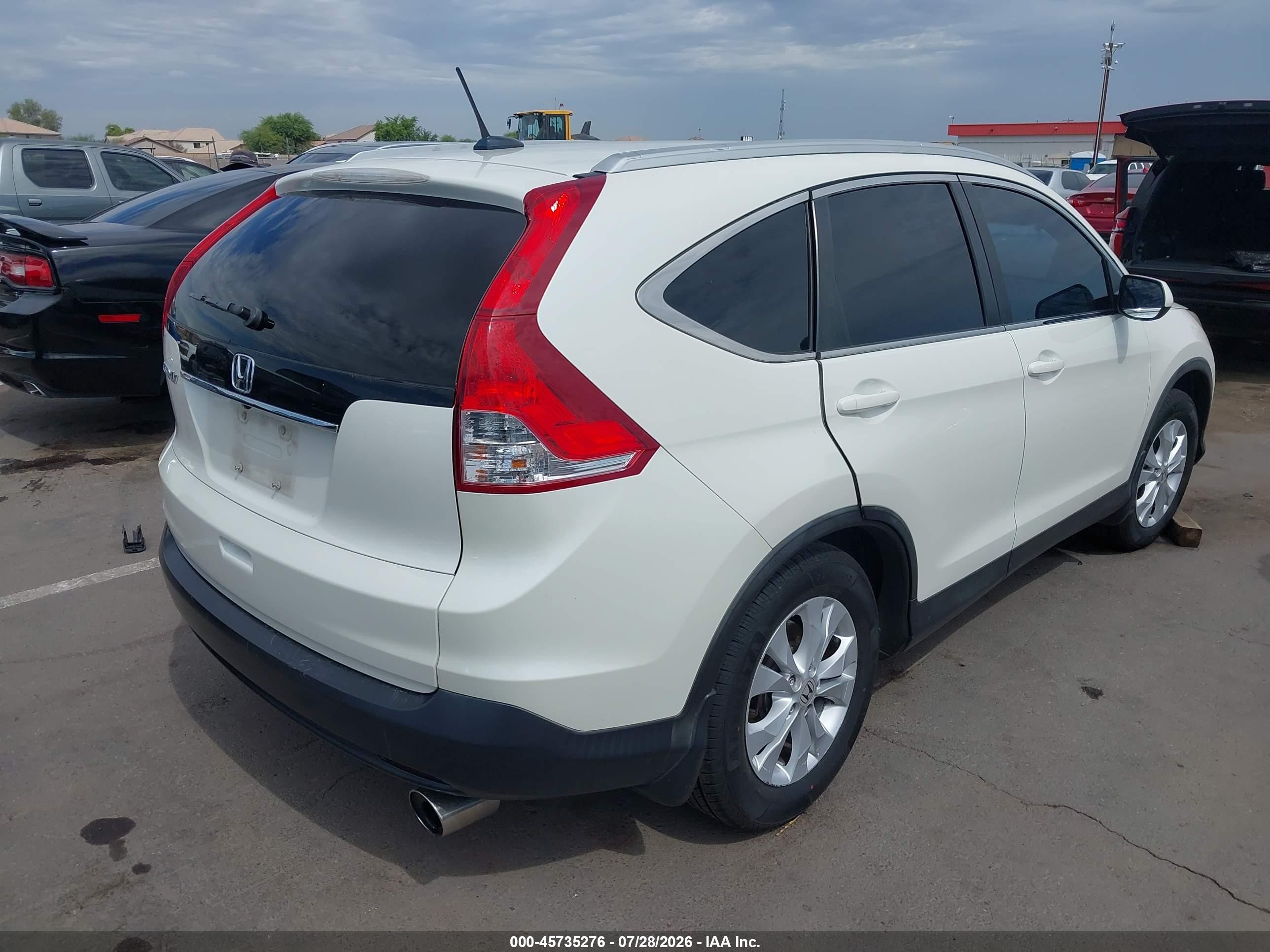 2014 Honda Cr-v Ex-l White vin: 5J6RM3H75EL025278