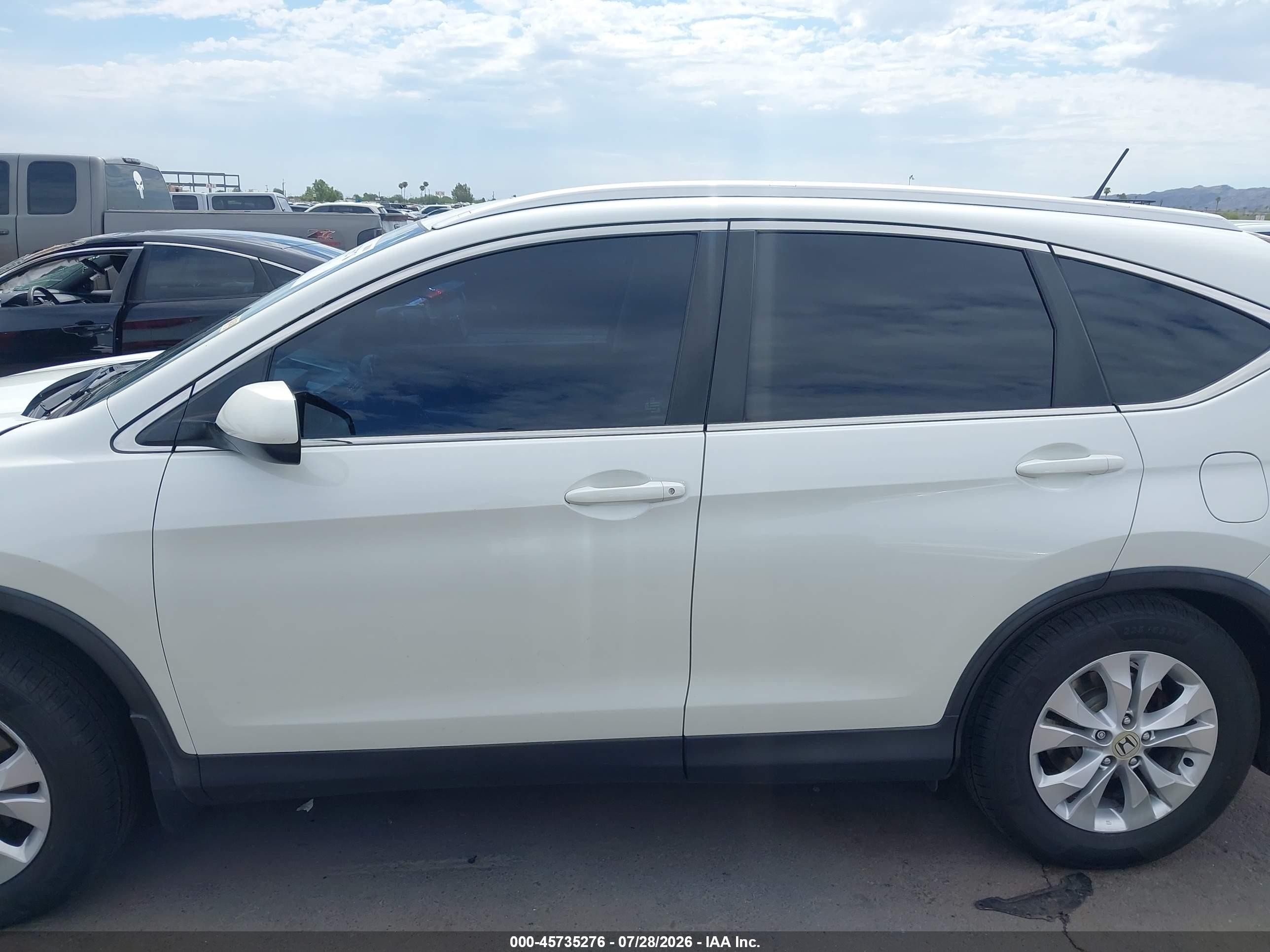 2014 Honda Cr-v Ex-l White vin: 5J6RM3H75EL025278