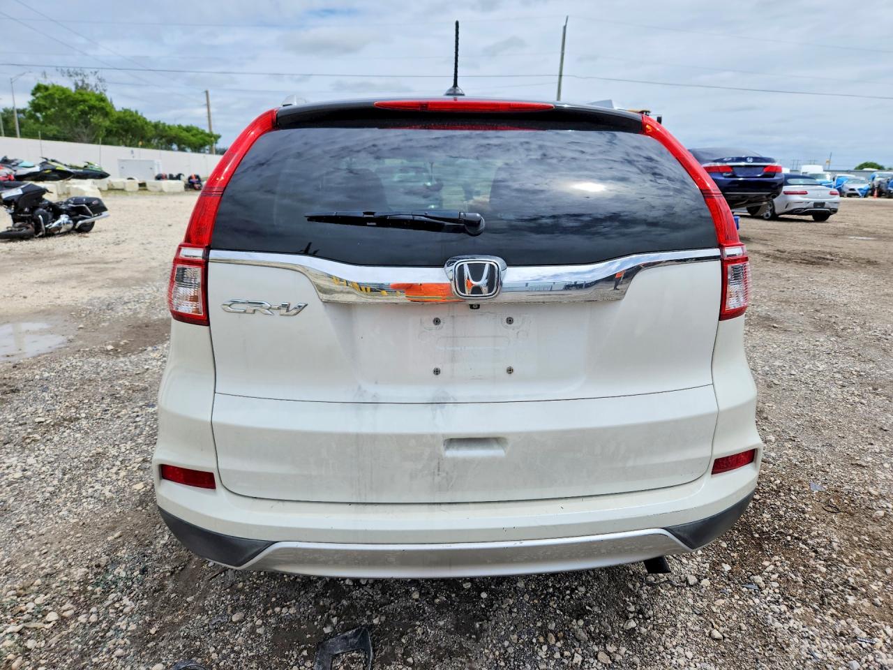 2015 Honda Cr-v Exl White vin: 5J6RM3H75FL014895