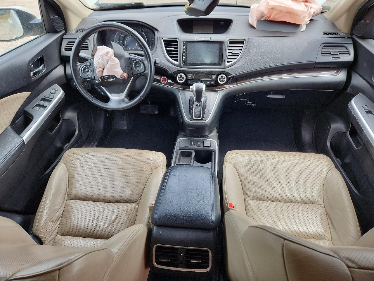 2015 Honda Cr-v Exl White vin: 5J6RM3H75FL014895