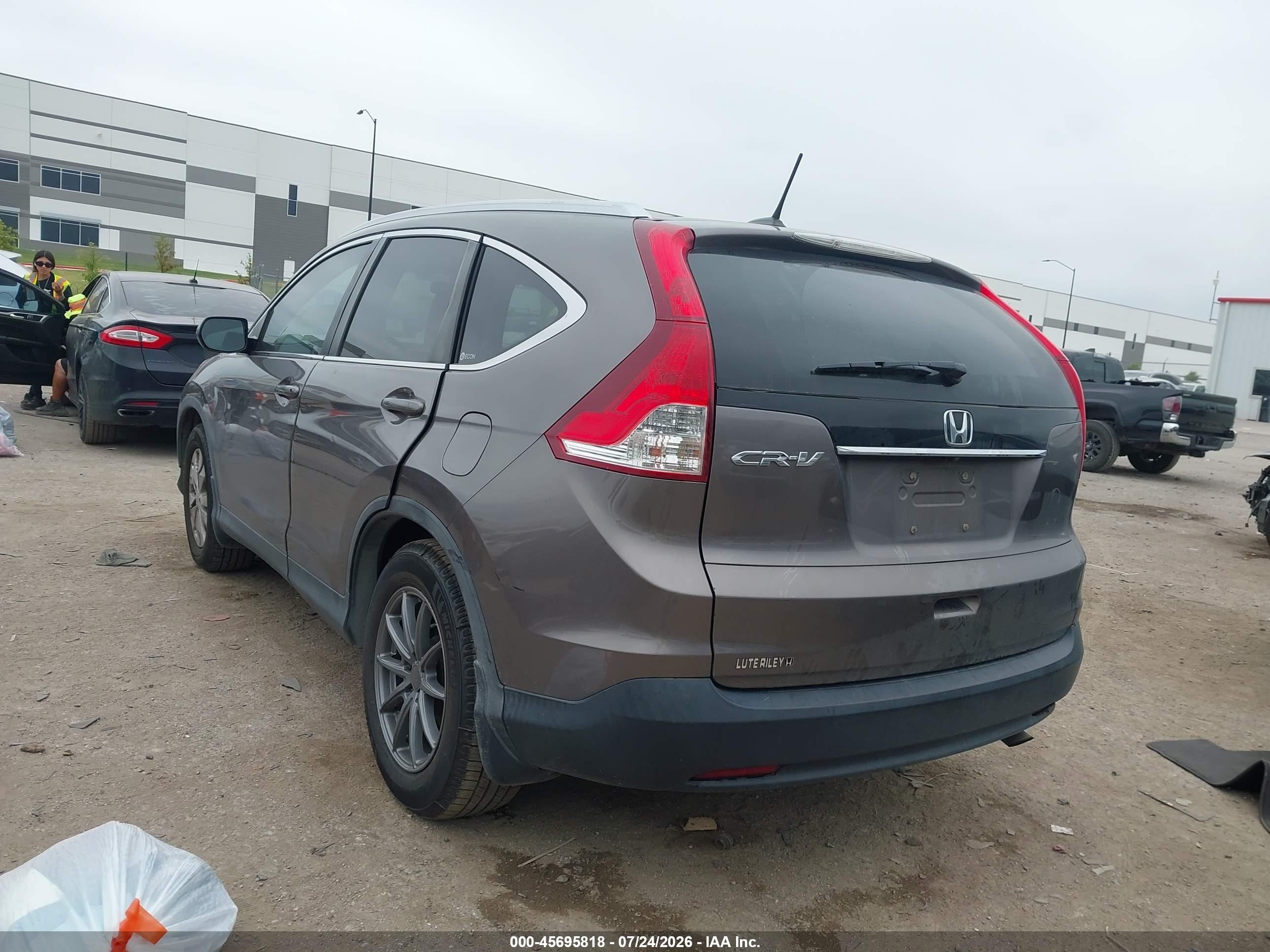2012 Honda Cr-v Ex-l Gray vin: 5J6RM3H76CL000810